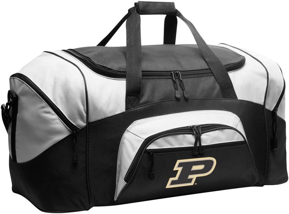 LARGE Purdue Duffel Bag Purdue University Suitcase or Gym Bag For Men Or Her (Black)