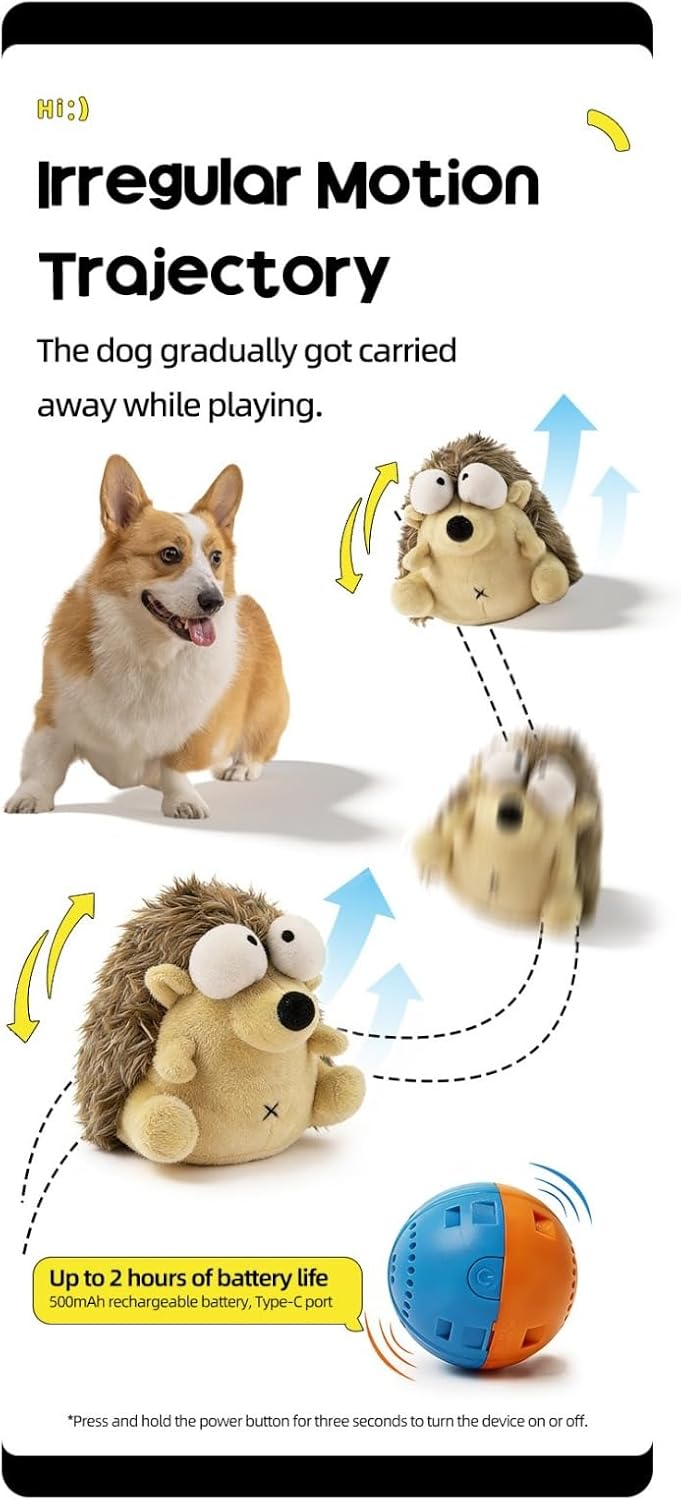 Pet Supplies: Electric Plush Hermit Crab Toy, Sound-Activated Vibration Ball, Supplies for Bichon Frise & Teddy Puppies