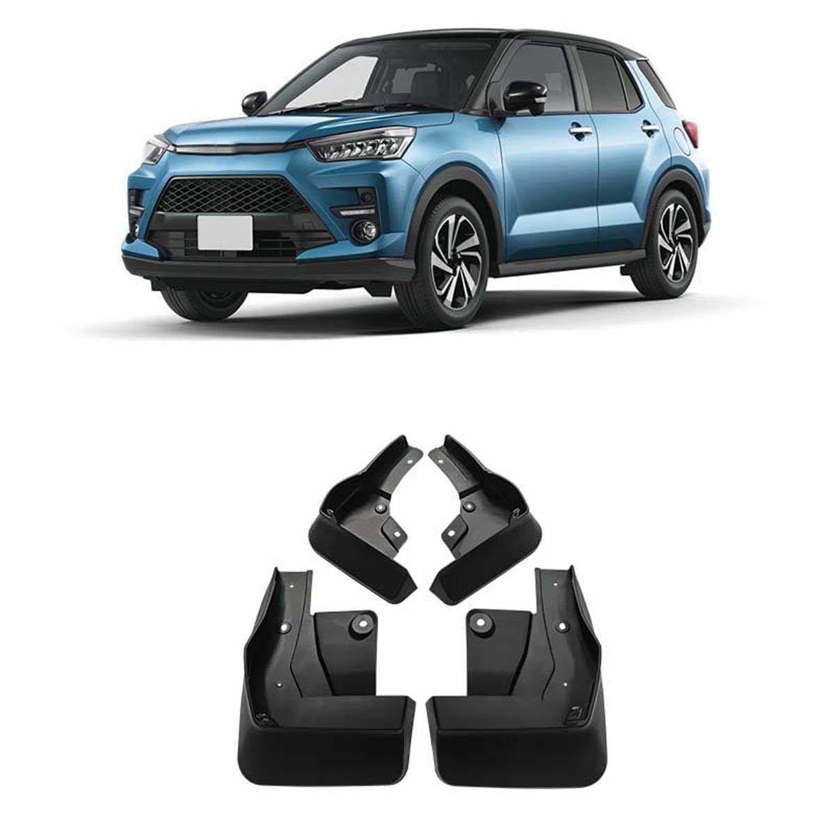 ZcsfcpA Car mud flaps,Compatible with Toyota Raize GR 2020-2021,Car exterior accessories