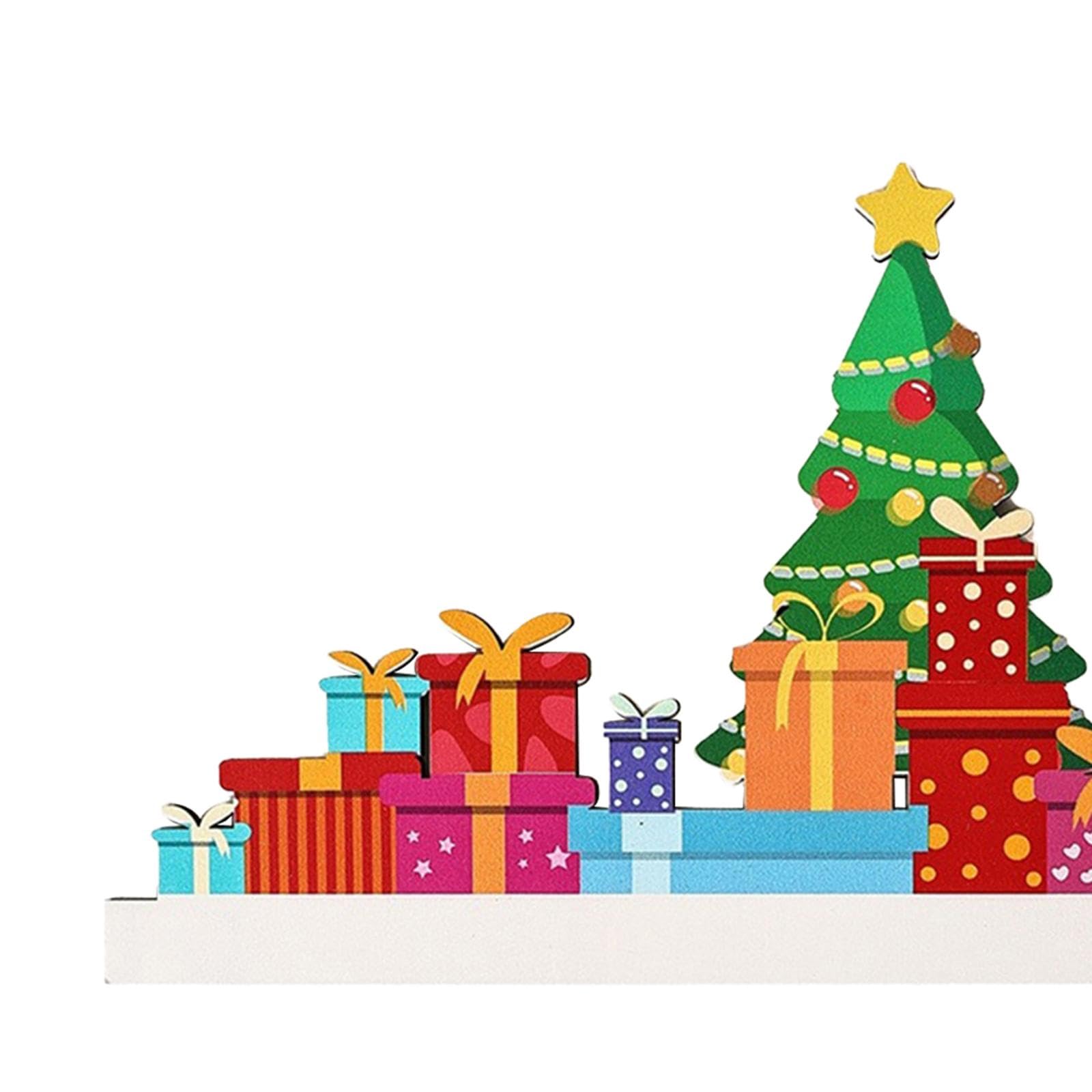 Menolana Christmas Door Corner Sign Frames Wood Corner Decoration Party Supplies Christmas Door Frame Decor for Indoor Windows Outdoor - Gifts