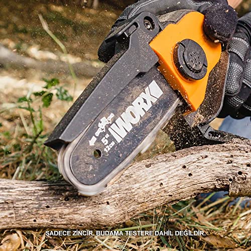 Miniatura 4 de Worx Wa0142 Cadena De Repuesto Para Motosierra Wg324e Y Wg324e.9, Espada 12cm, 28 Eslabones, Paso 7,6mm, Grosor 1,1mm, Sustitución Rápida