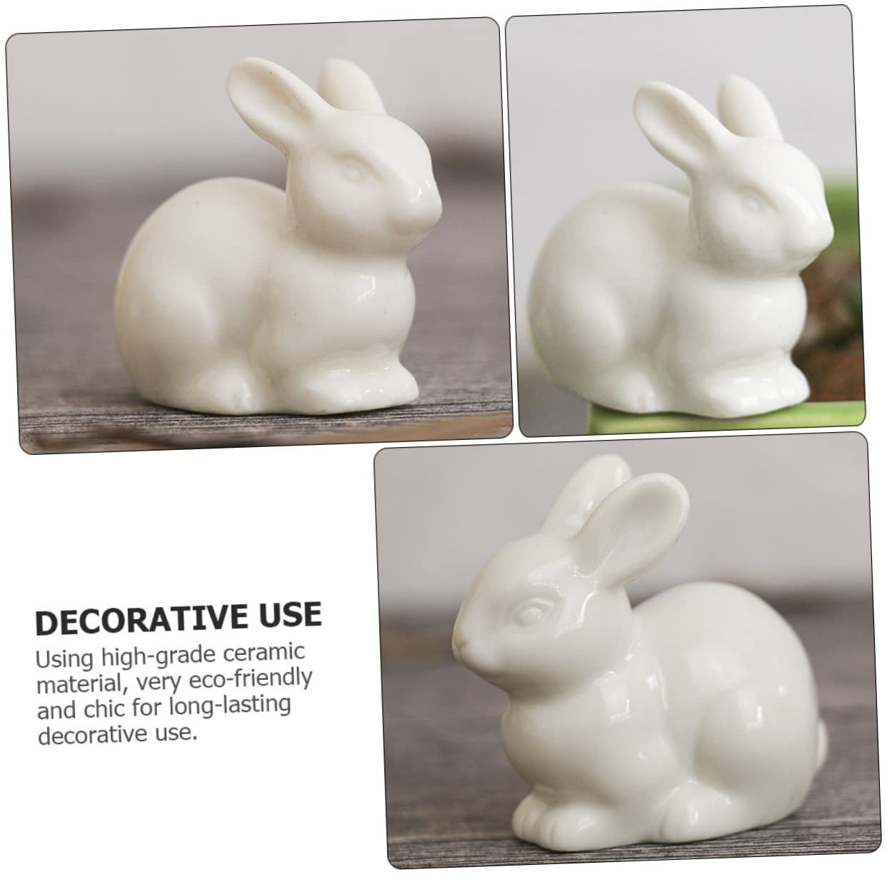 Toddmomy 15stücke Keramische Deko Hasen Figuren Für Mikrolandschaft Niedliche Kleine Weiße Kaninchen Ornamente Für Und Osterdekoration Für Zuhause Und Garten