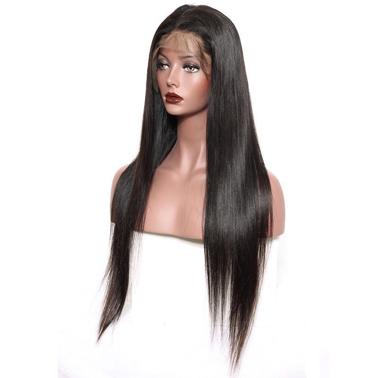 Peluca 10-30 pulgadas de largo recto pelo rizado encaje cabeza cubierta 13*4 CM red transparente más vendaje puede flotar la peluca de pelo Real cubierta de la cabeza Extensiones cabello ( Color : Str