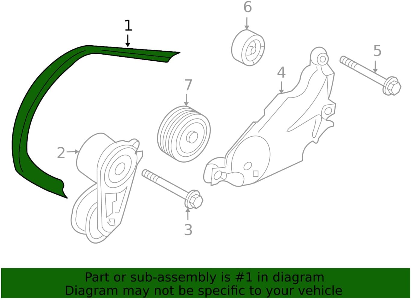 Infiniti 11720-EY00B, Serpentine Belt