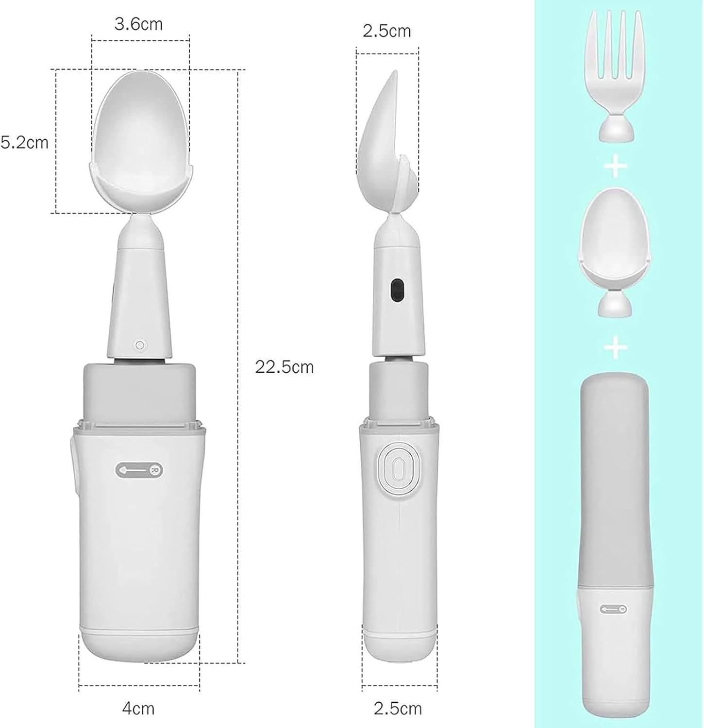 Utensilio para Parkinson para Temblores, Cuchara para Parkinson para Temblores De Manos, Autoalimentación, Cubiertos para Alimentación Adaptable Que Ayudan con Los Temblores De Manos