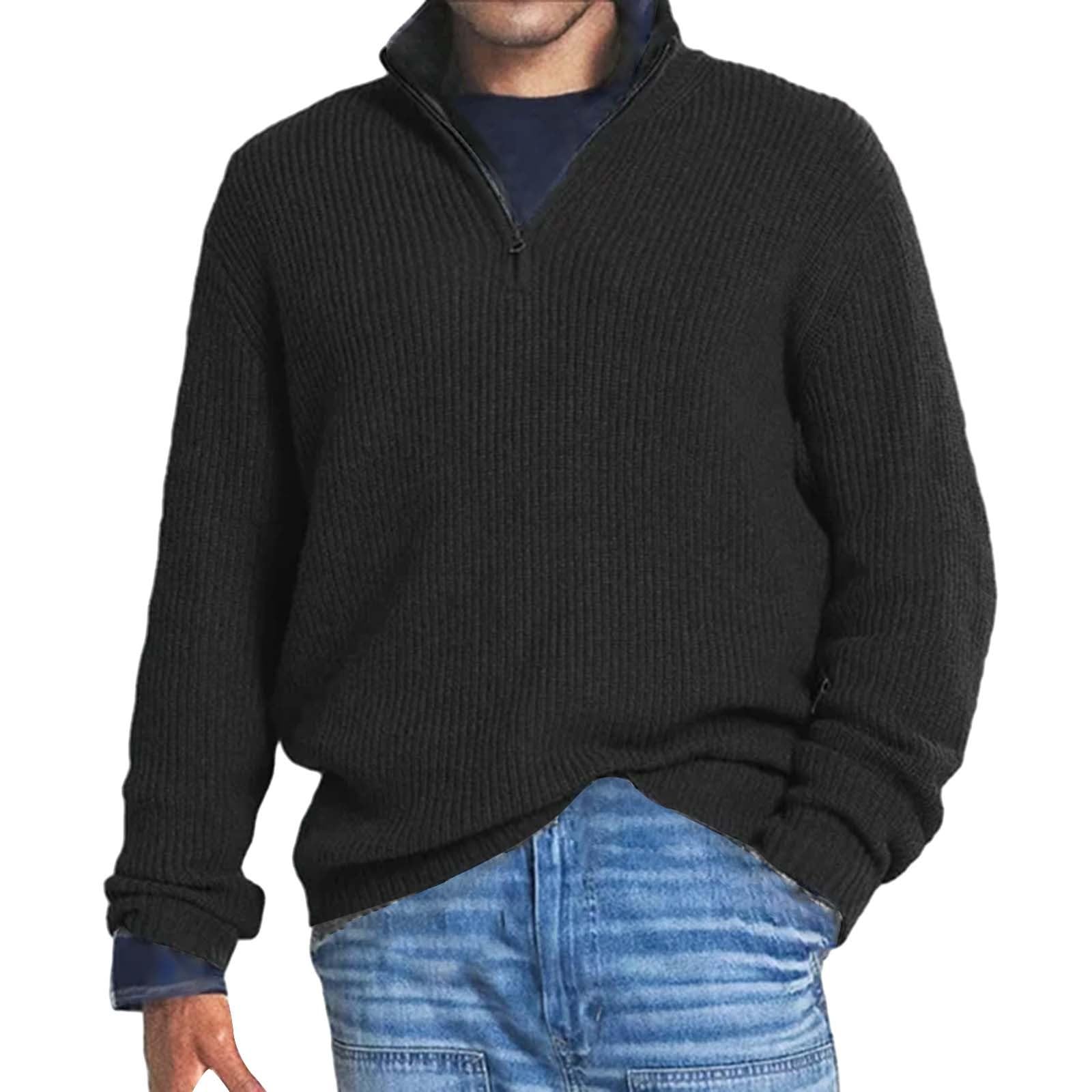 Generic 2024 Jerséis para Hombre - informal básica jersey ajustado Jersey de Punto para Hombre Básico Cálido Suéteres De Cachemira Tejidos suéter de punto casual a juego