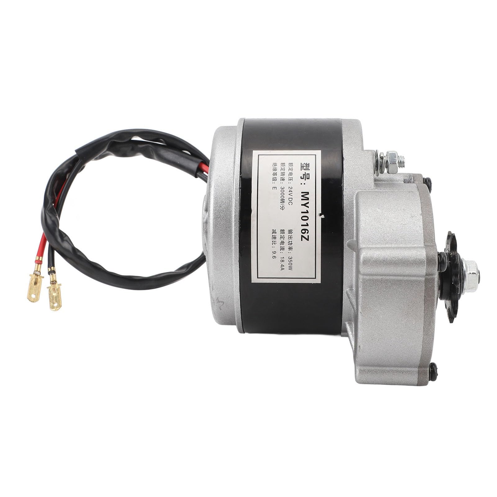 Changor Motore Elettrico con Riduttore a Ingranaggi 24V Potente DC Spazzolato 350W per Appassionati di Moto Alluminio Rame 1 unità