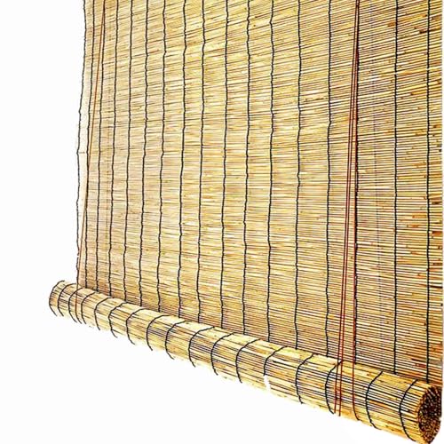 Tenda a Pacchetto in Bambù Anti-UV Filtraggio Della Luce Avvolgibili in Bambù Traspiranti Tenda a Rullo Multi-size Tende Veneziane per Esterni Interni Padiglioni Porta