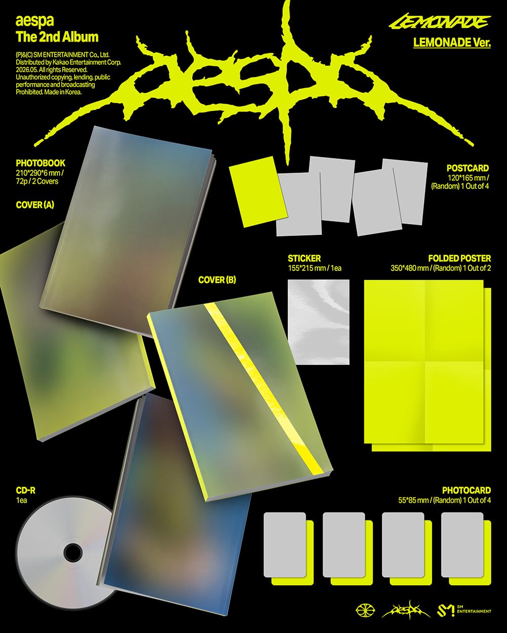 aespa LEMONADE [LEMONADE Ver.] The 2nd Album (Random Ver.) — view 2
