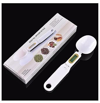 Misaki Portable Electronic Digital Kitchen Weighing Scale Spoon Food Weight Machine for Diet, Nutrition, Health, Fitness, Baking & Cooking (A1 Qualty)