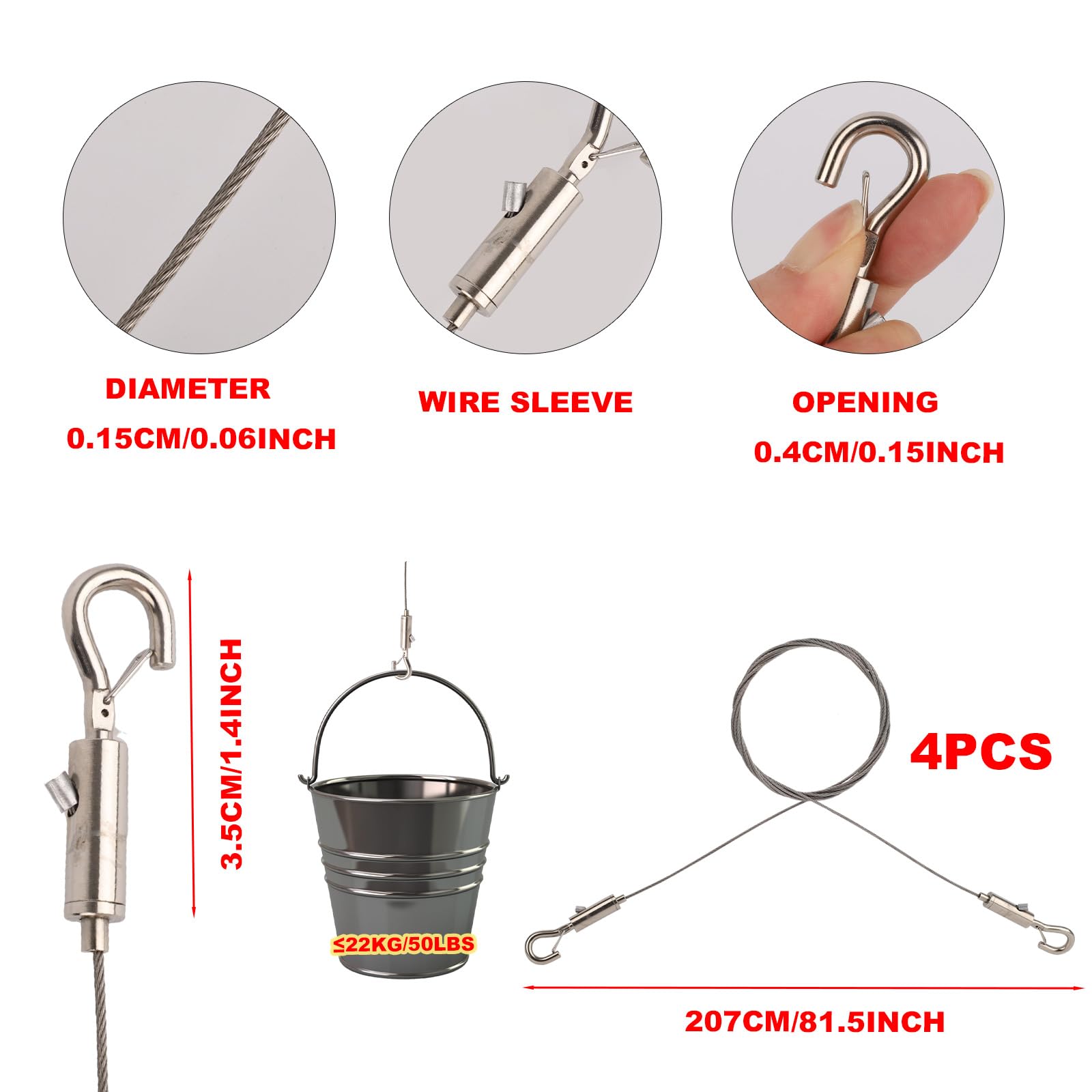 Adjustable Picture Hanging Wire Kit - Image 3