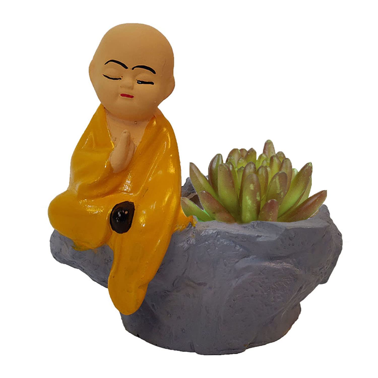 Wonderland Monk with Pot Resin Pot, Planter, Succulent planters, Flower Pot for Home Decor, Garden & Balcony Decoration (Yellow), 1 Piece (B092MCY532) Amazon Price History, Amazon Price Tracker