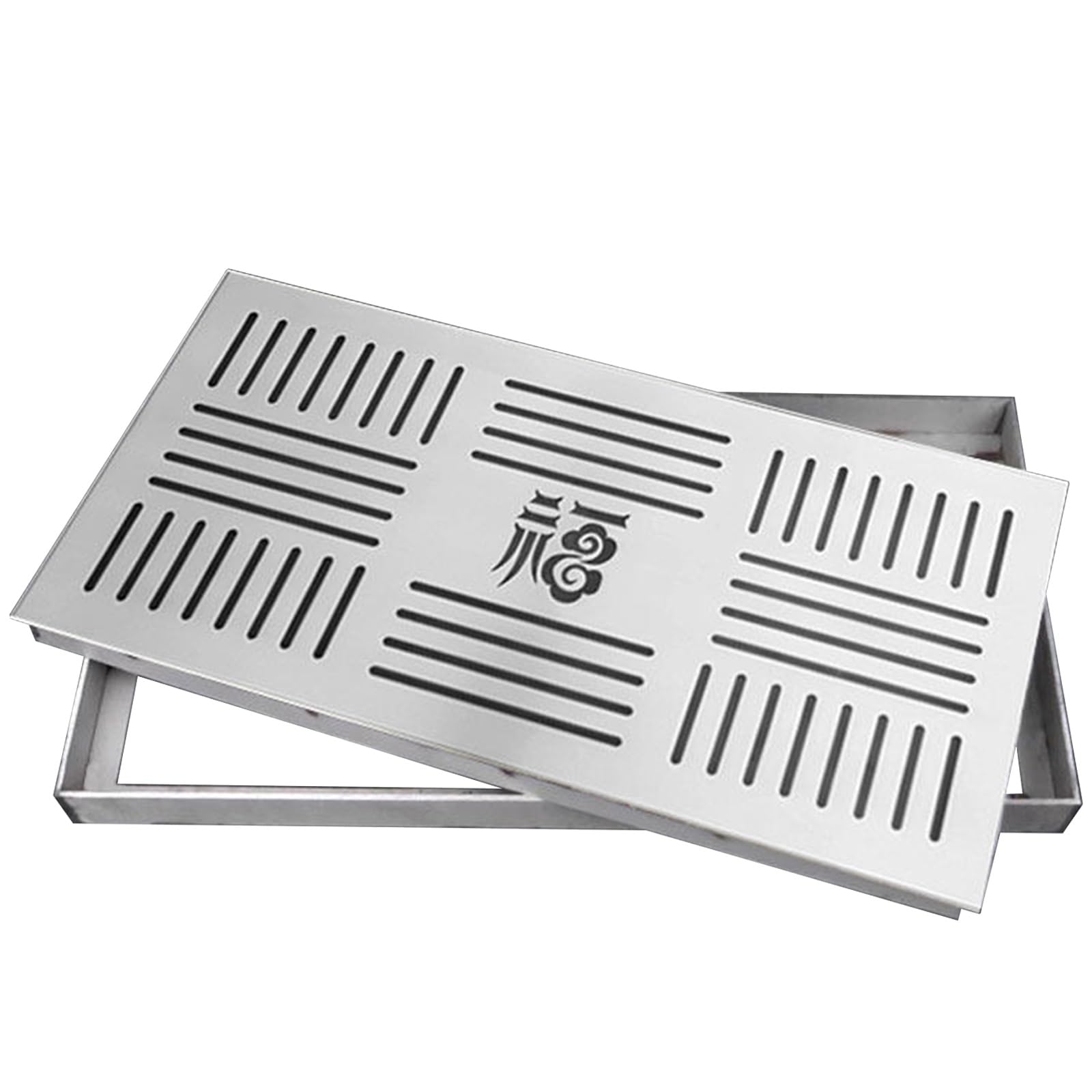 Tapa Arqueta, Tapas para Tanques Sépticos, Acero Inoxidable 304, Nervaduras de Refuerzo Inferiores, Diseño Antideslizante, Apto para Aceras y Patios(30x50x3cm/12x20x1.2in)