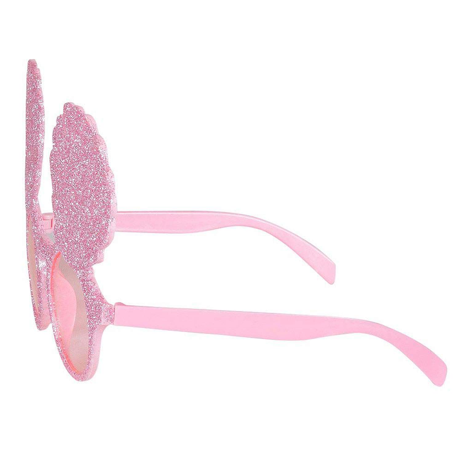 Boland 51028 - partybril schelp, roze met glitter, voor volwassenen, bril voor zeemeermin, leuke bril Nixe, strand, vakantie, carnaval, carnaval, themafeest, Halloween