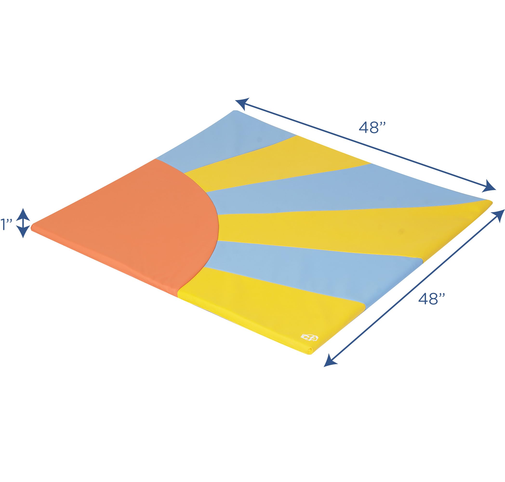 Children's Factory Sunshine Mat, Cushioned Floor Mat for Kids, Daycare and Preschool Mat