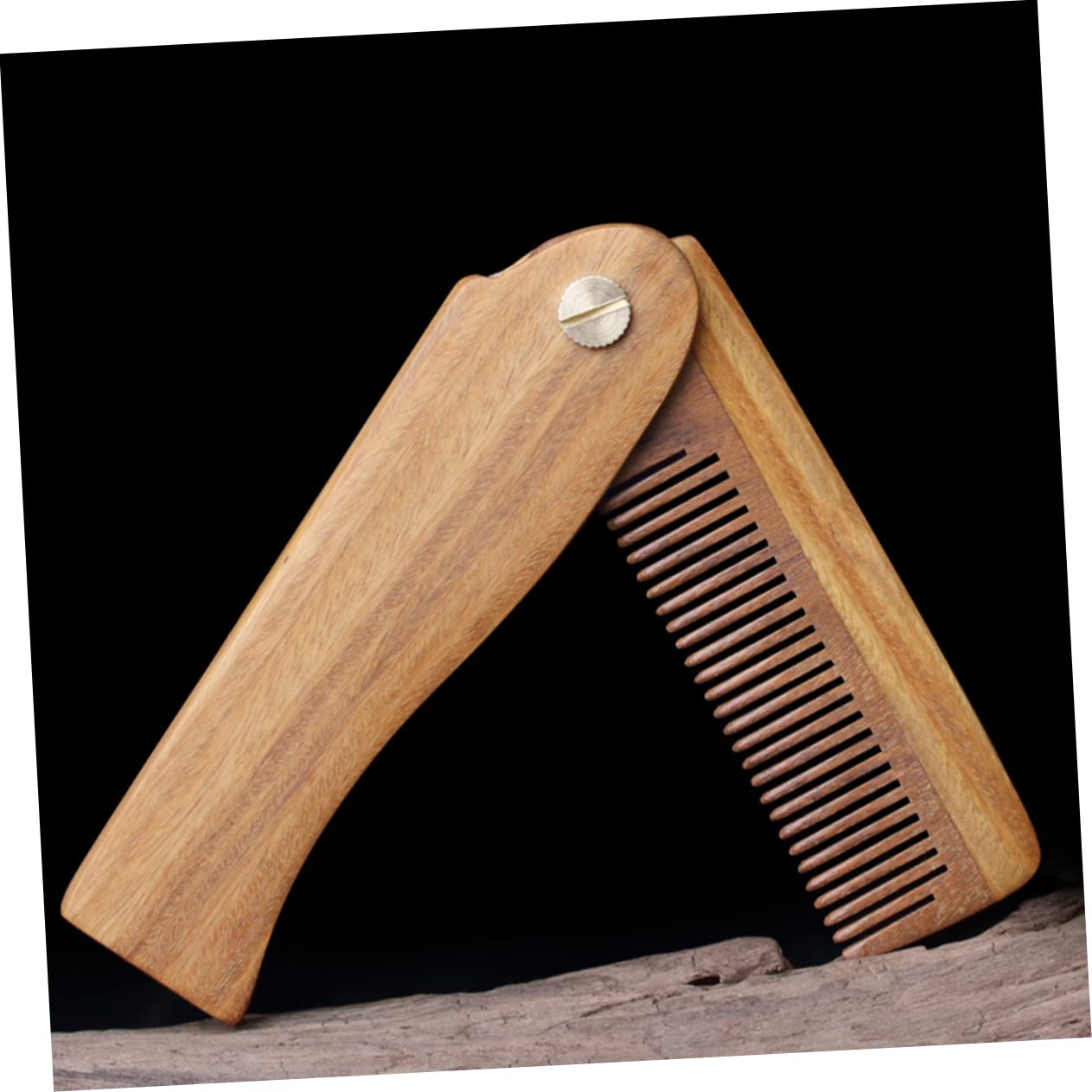 Beavorty 4 Set Pettine Tascabile Pieghevole Per Uomo Pettine Per in Legno Strumento Per Lo Styling Di Baffi E Barba Per Baffi in Legno Compatto E Portatile