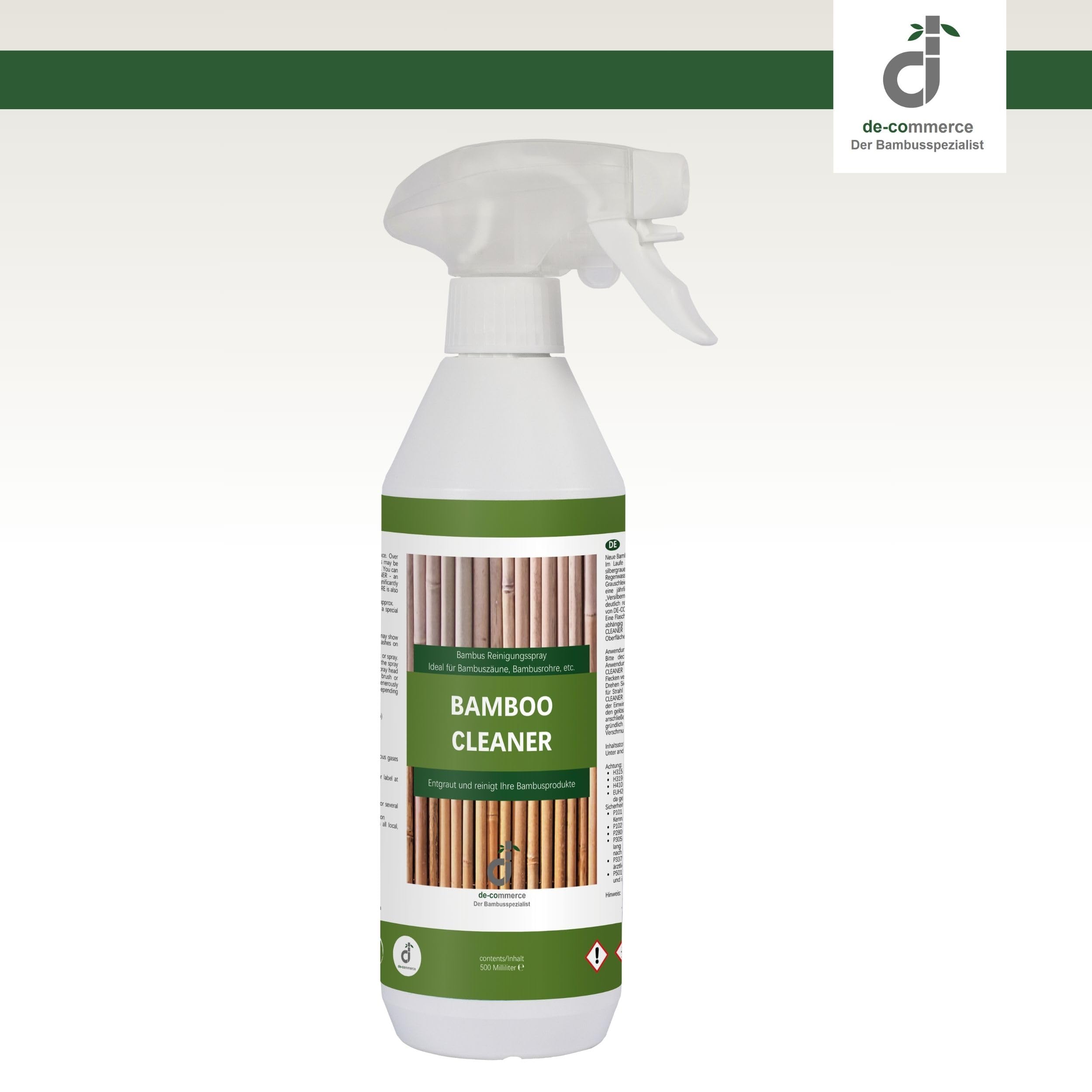 DE-COmmerce Bamboo CLEANER Bambus Reiniger Entgrauer Reinigungsspray fr  Bambus Zaun Sichtschutz : Amazon.de: Garten