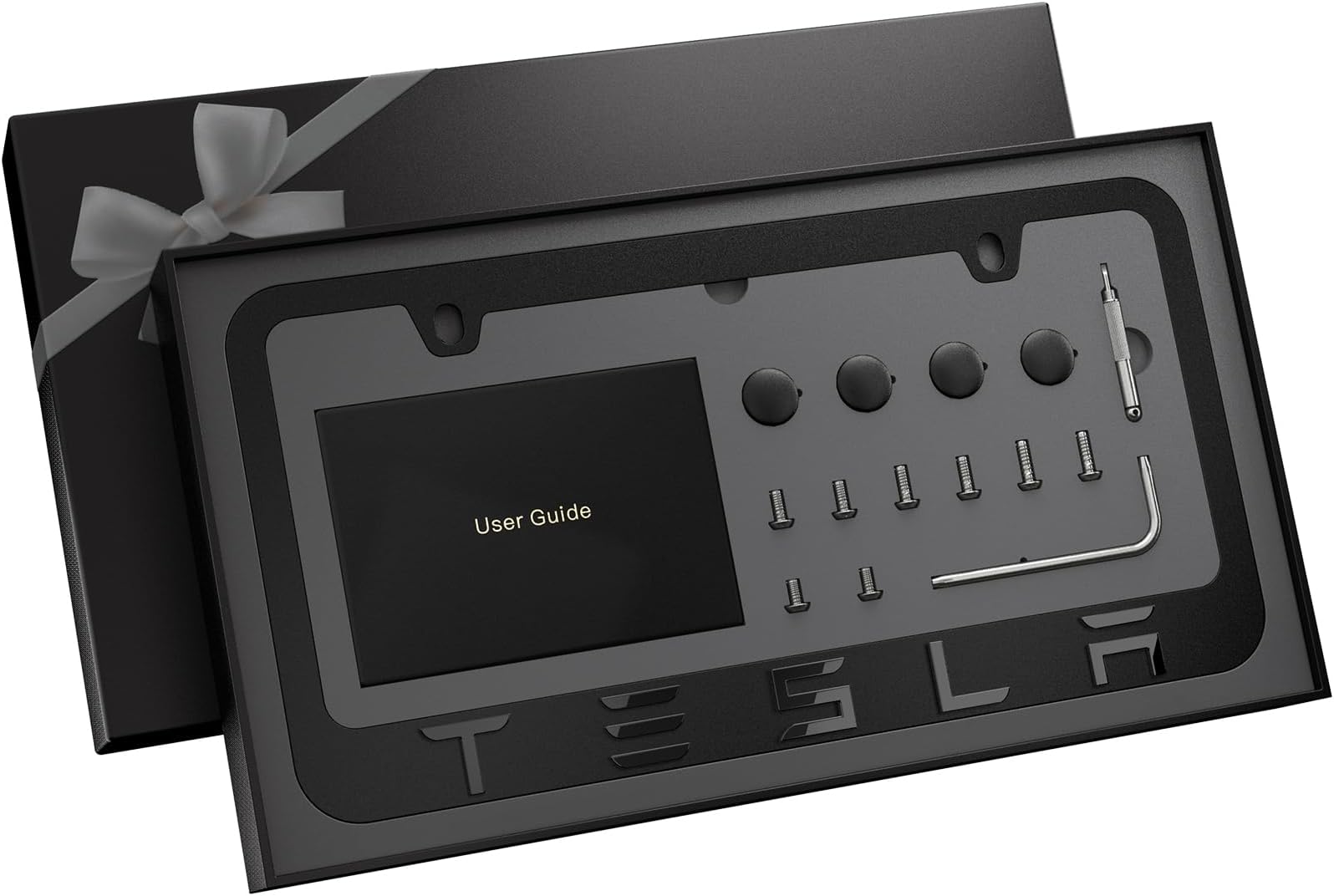 3D Black License Plate Frame for Tesla(1PCS)