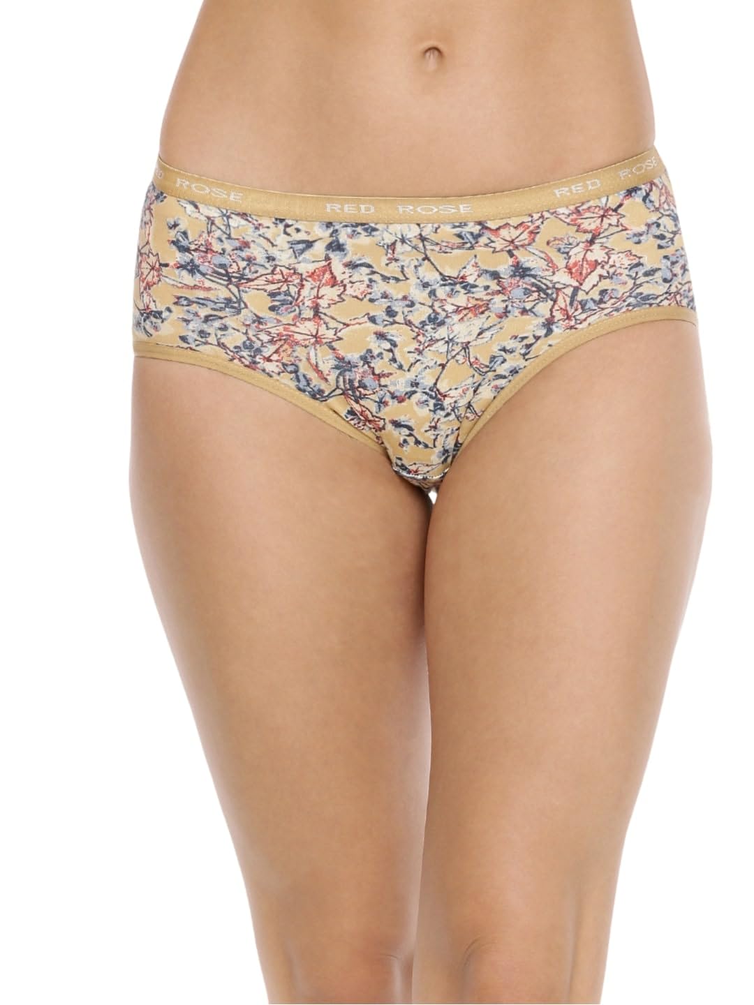 Red Rose Women's Hipster Full Coverage Panties Multicolor | Mulisize Pack of 3 Brief | Flower NX-image-32