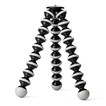 SPYKART 13 Inch Gorilla Lightweight Bendable Foldable Flexible Tripod Stand with Universal Mobile Holder Compatible for Action Camera and DSLR (Black and White)