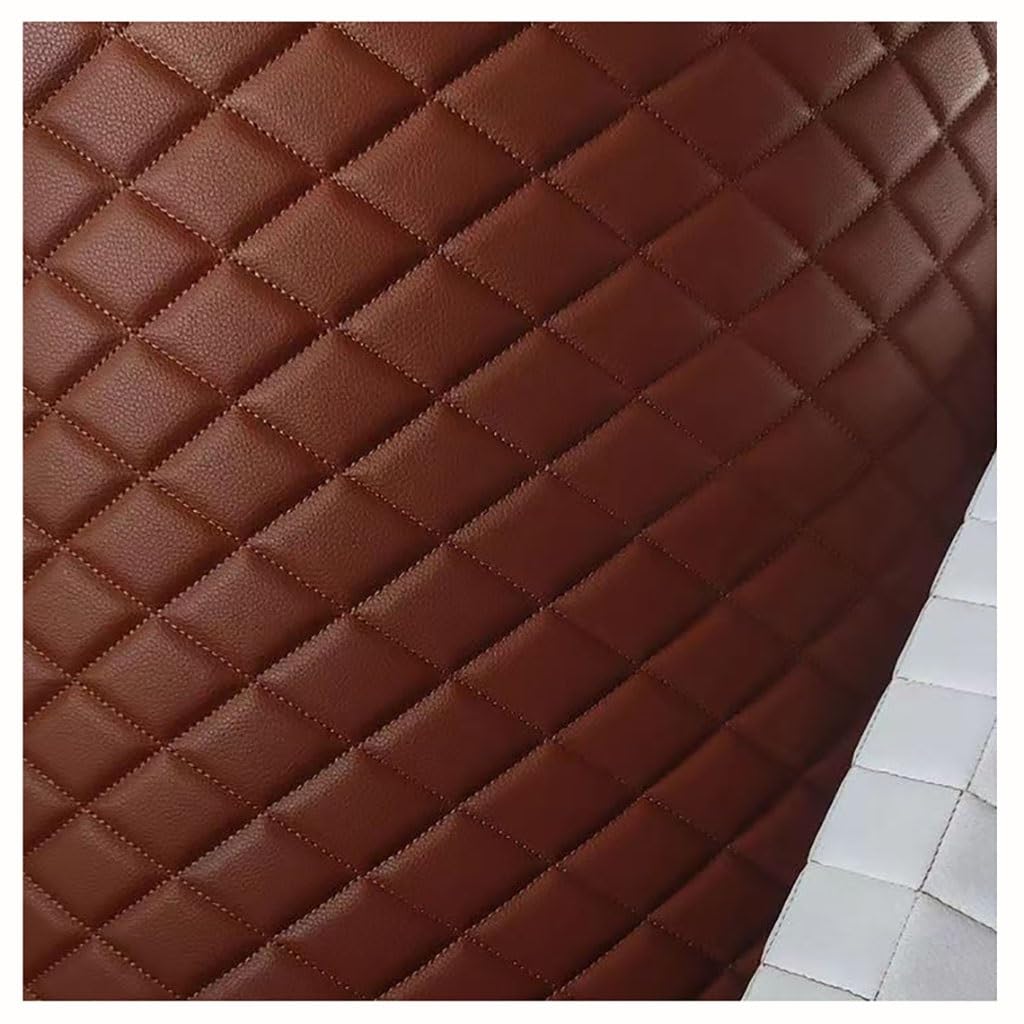 Diamond Quilted Foam Faux Leather Vinyl Fabric Upgraded Non Slip Backed DIY Automotive Headliner Furniture Upholstery Headboards Fabric 63" Wide (Size: 63x39.4inch,Colour: Cream)