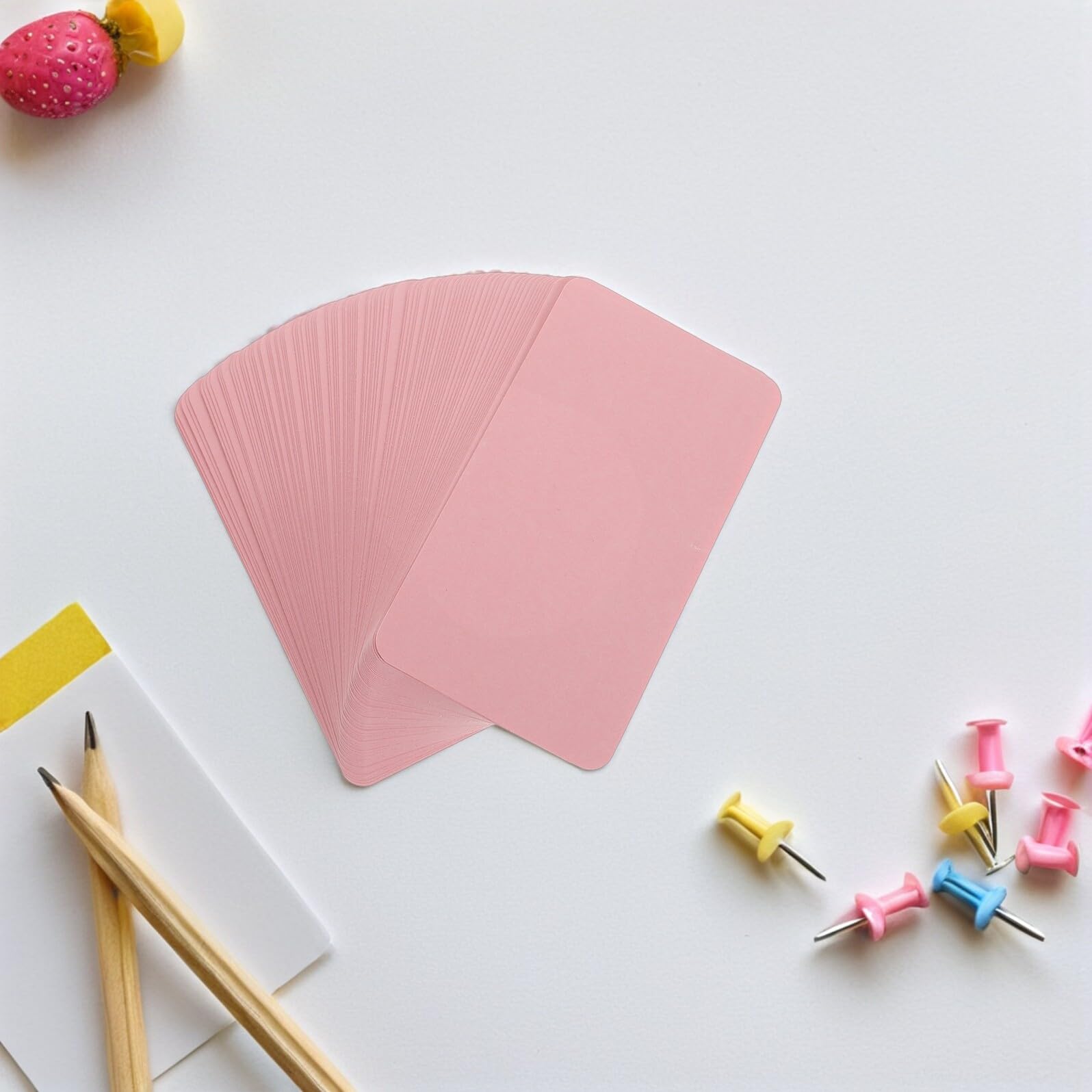 1000 Stück Boxen Handgeschriebene Rosa Karten aus Papier für Kreative Selbstgemacht Nutzung mit Glatter Schreibleistung und Elegant Minimalistischem Design für Bastelarbeiten und