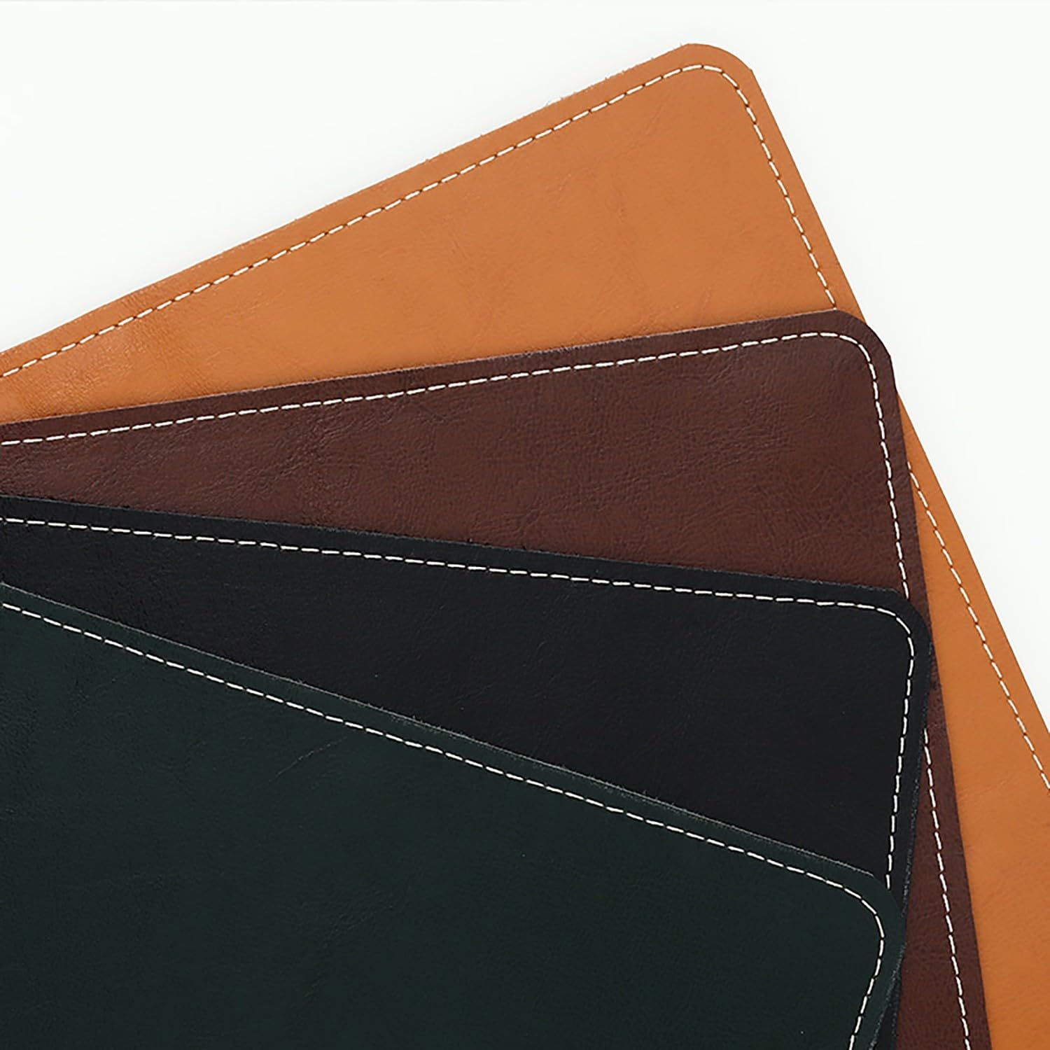 Vintage Schreibtischunterlage aus echtem Leder, Rutschfestes Mauspad für Laptop und Büro multifunktionales Schreibpad, Große wasserdichte Schreibtischunterlage für Homeoffice und Café(Coffee,80x40cm)