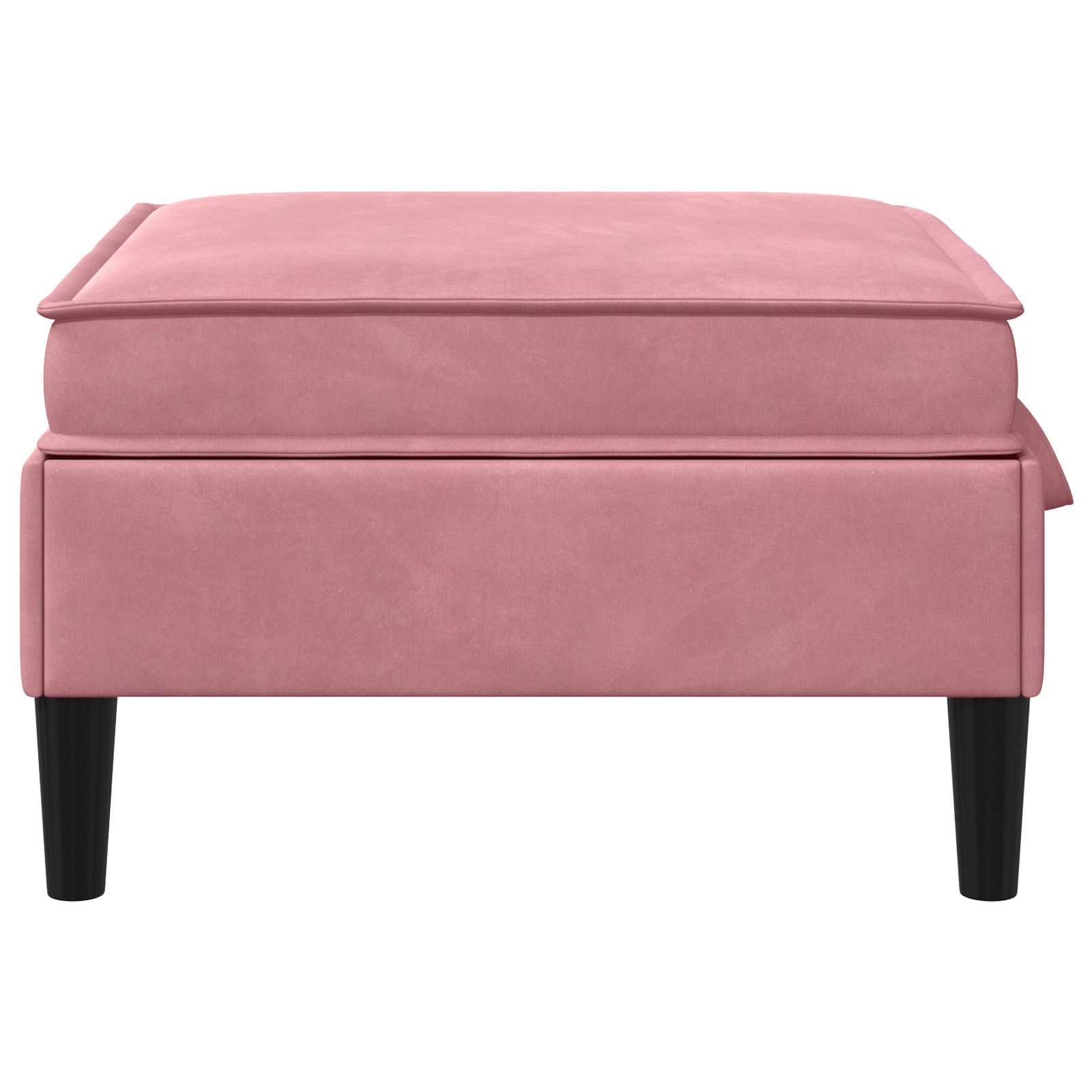 Terciopelo con Almacenamiento Sala Estar Moderno Rosa 70x70x40 cm