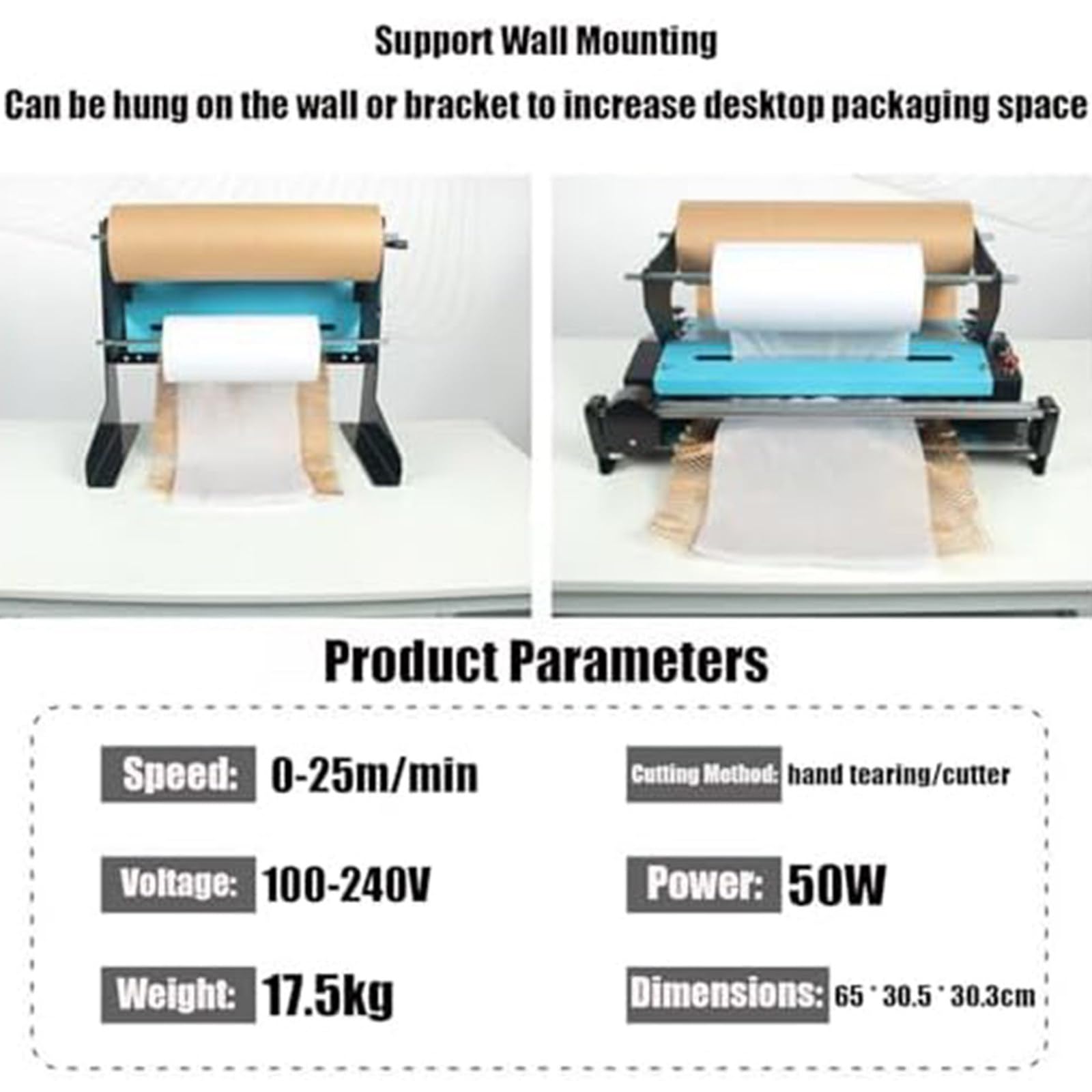 Wabenverpackungspapier-Spenderrolle für schützende Polsterfolie, ideal für Verpackungen und Versand von kleinen Unternehmen, 100 % recycelbares und umweltfreundliches Material