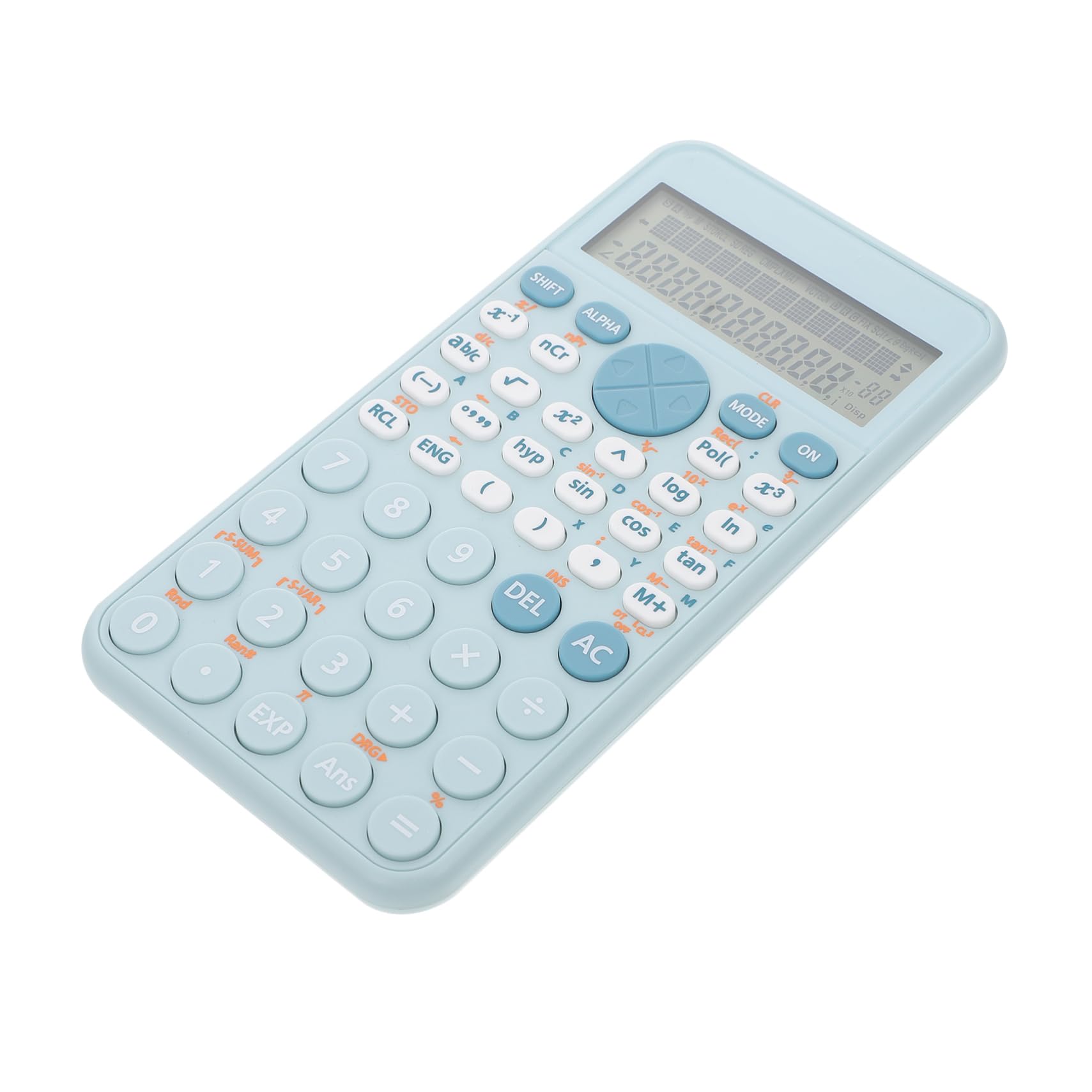 Scientific Function Calculator for Students Portable Blue Calculator for Exams Accounting Display for Math Science for School Office Use