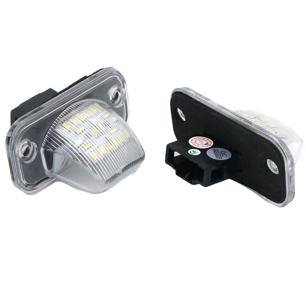 PolarLander 2Pcs 18SMD LED Número de matrícula Lámpara de luz para V/W Transporter T4 / Caravelle MK4 / Multivan Passat B5 B6 Combi Eurova