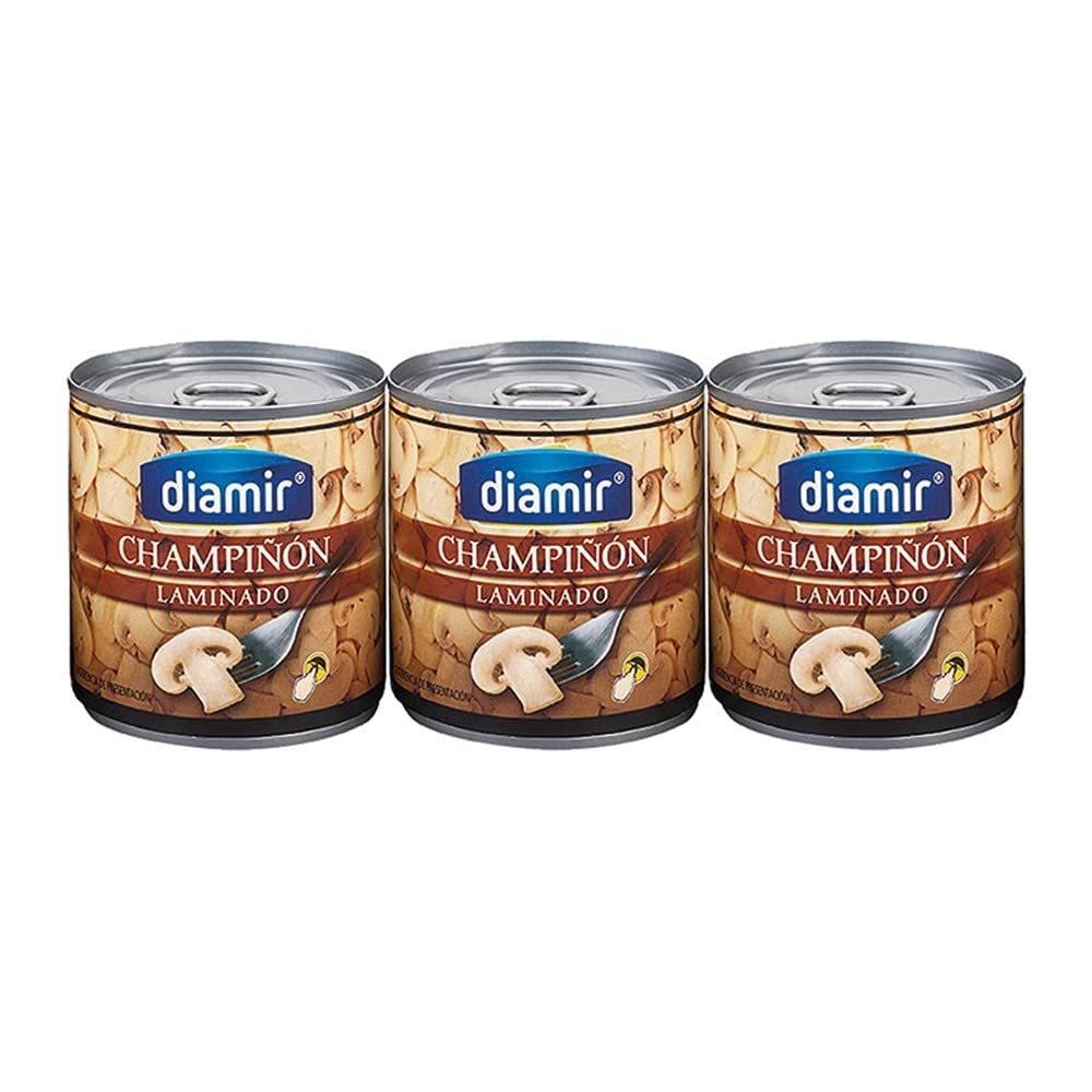 Champiñón Diamir Laminado Lata 185gr Pack de 3