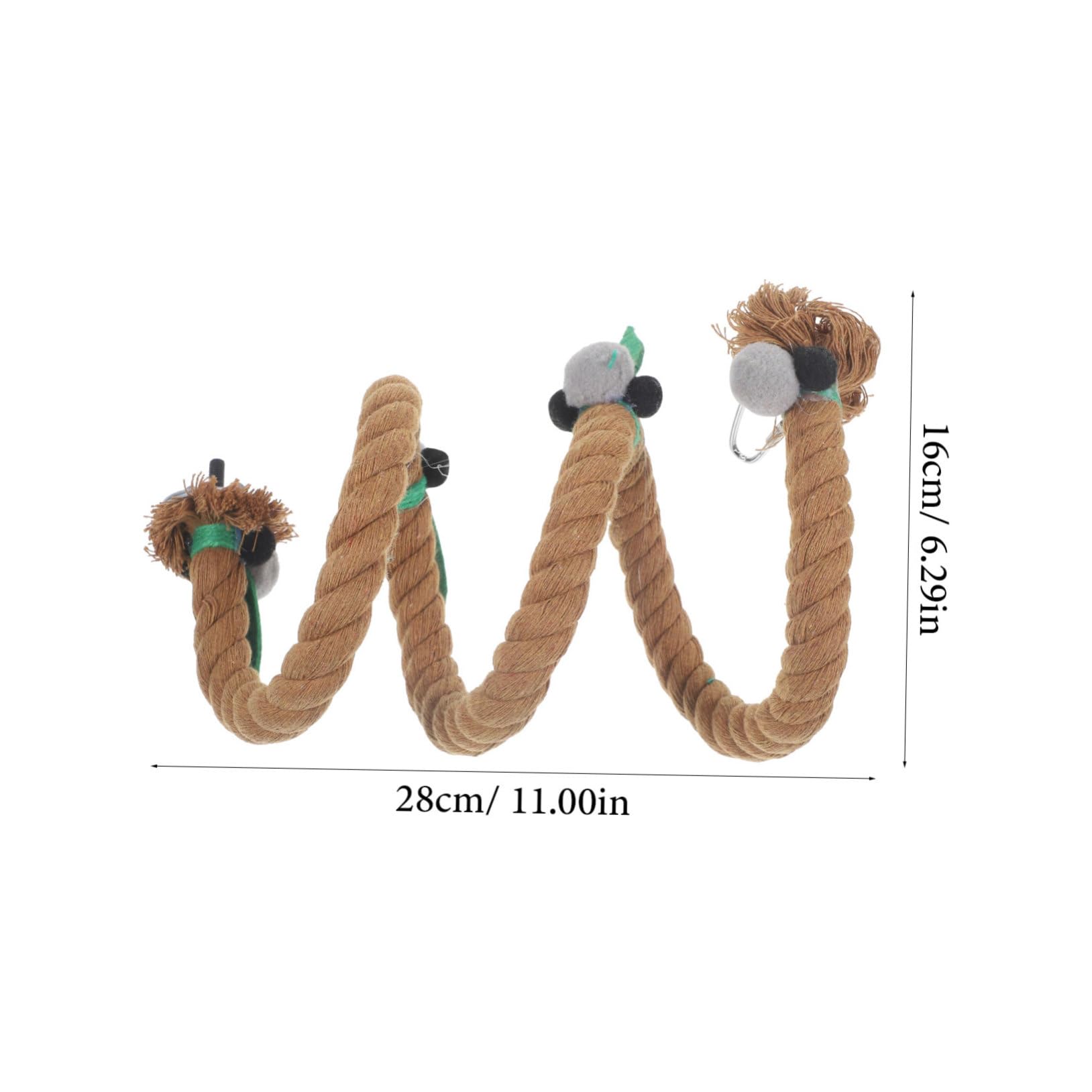 VANZACK 5piezas Percha De Cuerda para Pájaros Soporte De Juguete De Masticar para Periquitos y Loros Accesorios De Jaula De Pájaro Cuerda De Natural Clara