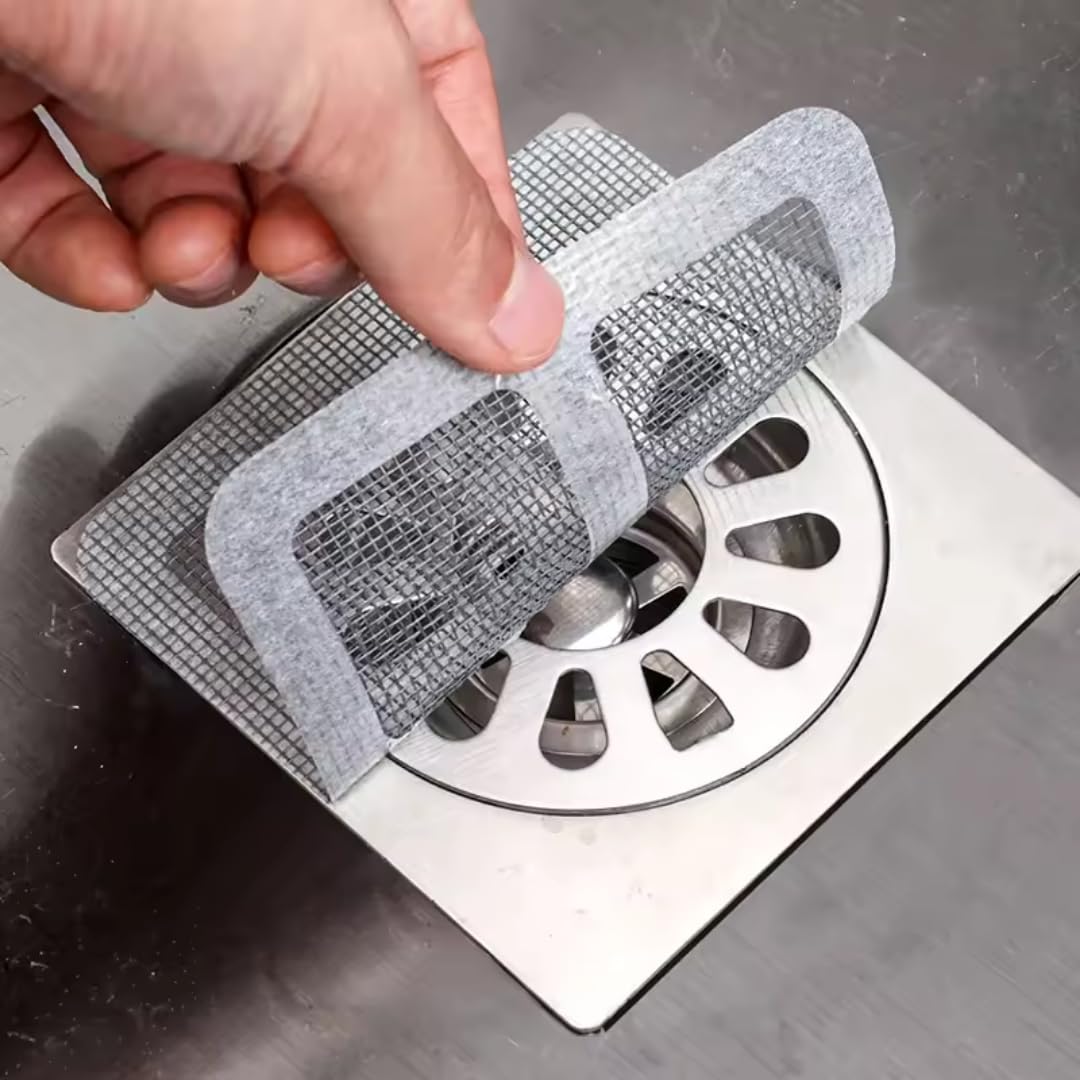 Jouis Gider Süzgeci Banyo Duş Tuvalet,Böcek ve Haşere Engelleyici, Saç Küvet Drenajı Kapağı, 10 Adet, 10x10 Cm, Yapışkanlı 1.SINIF