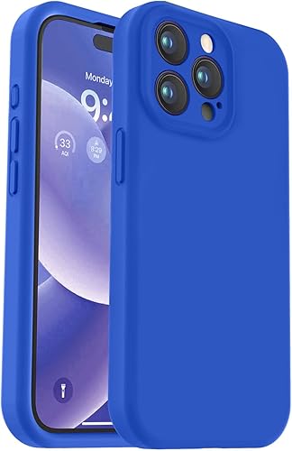 Vooii Funda compatible con iPhone 15 Pro Max, silicona de alta calidad mejorada, protección de cámara forro de microfibra suave antiarañazos a