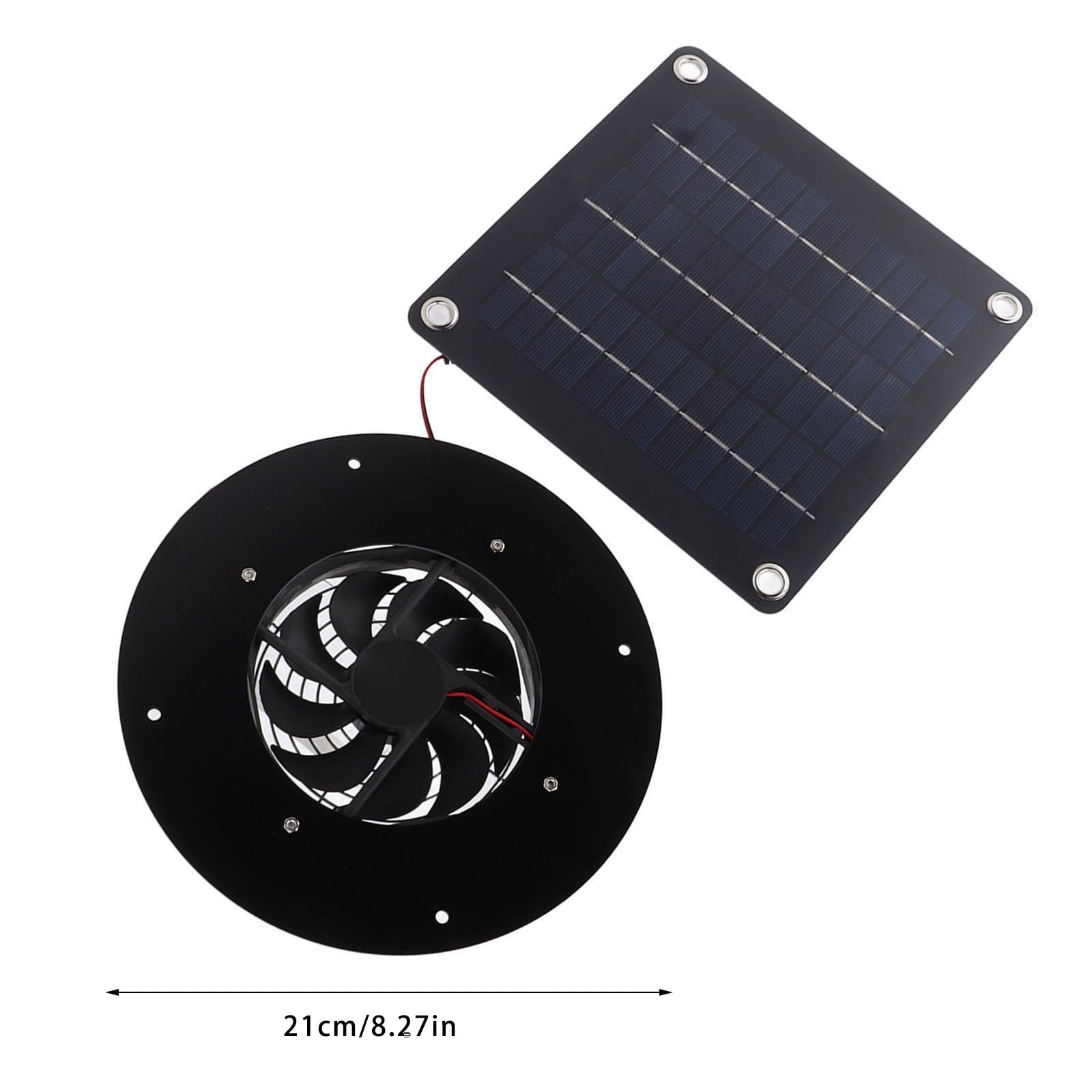 Quiet Solars - Ventola di circolazione alimentata a energia solare, piccola per estrattori d'aria per stalle e serre