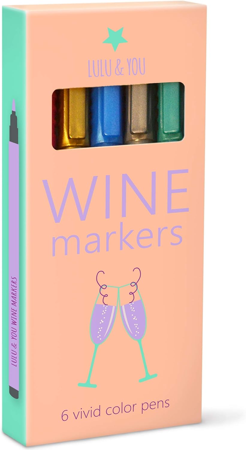 Wine Glass Markers Wine Charms Alternative Party Pack 6 Pens