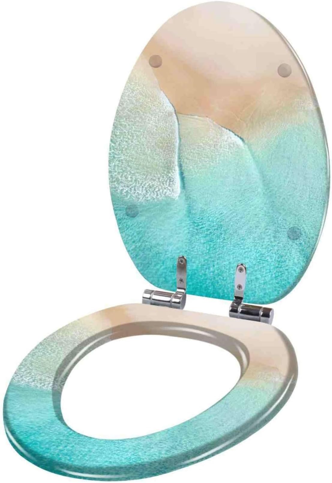 Resin Toilet Seat, Quick Release, Soft Close Slow Hinge, Transparent Toilet Lid, Durable Bathroom Accessory
