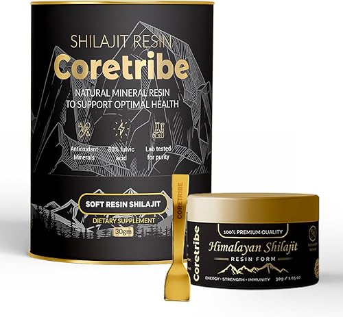 Coretribe Royal's People Choice - Resina orgánica Shilajit pura del Himalaya, complejo para energía, fuerza e inmunidad, para hombres y mujeres con