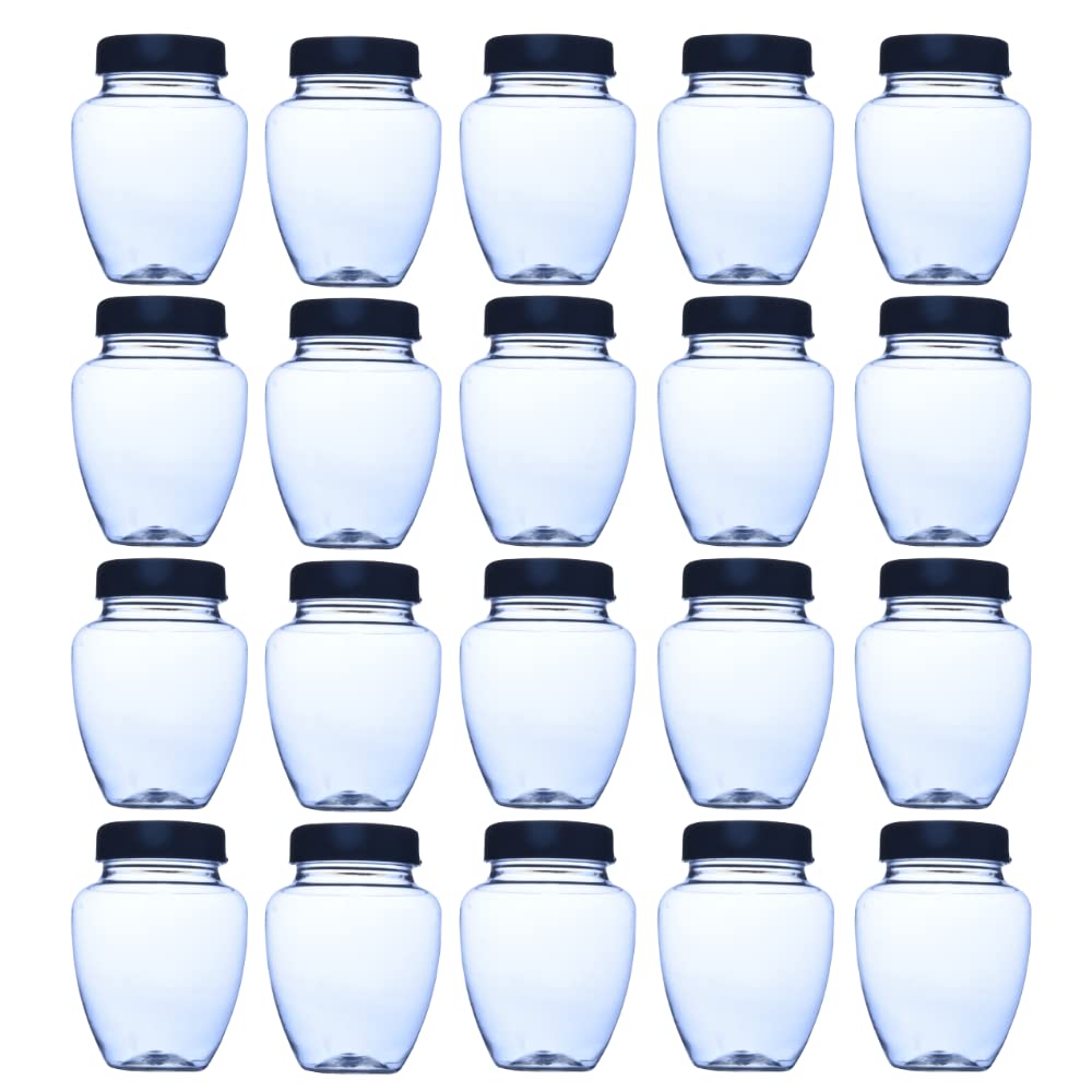 20 Pieces Set - 100 ml Empty Clear Small Apple Shaped Cosmetic containers Jars with Black Cap for Lip Balm, Lip Scrubs, Eye Shadow pigments, Lotion, Creams Lip Gloss Samples-image-48
