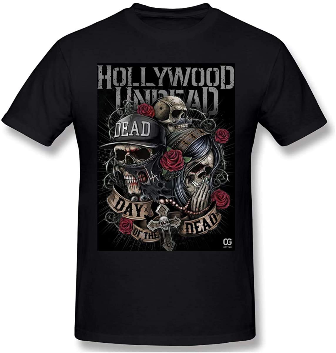 leleiHollywood Undead Stylish Men's Tops Short Sleeve Tshirts Black