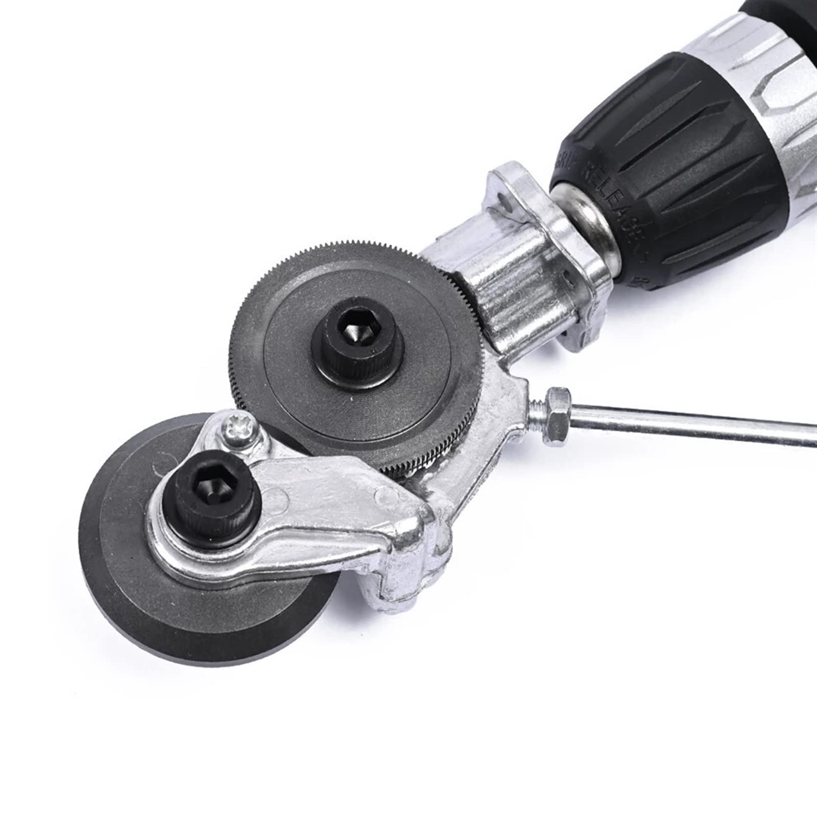Electric Drill Plate Cutter Metal Nibbler Drill Attachment Electric Drill Shears Easy to Use Drill Attachment for Metal Cutting