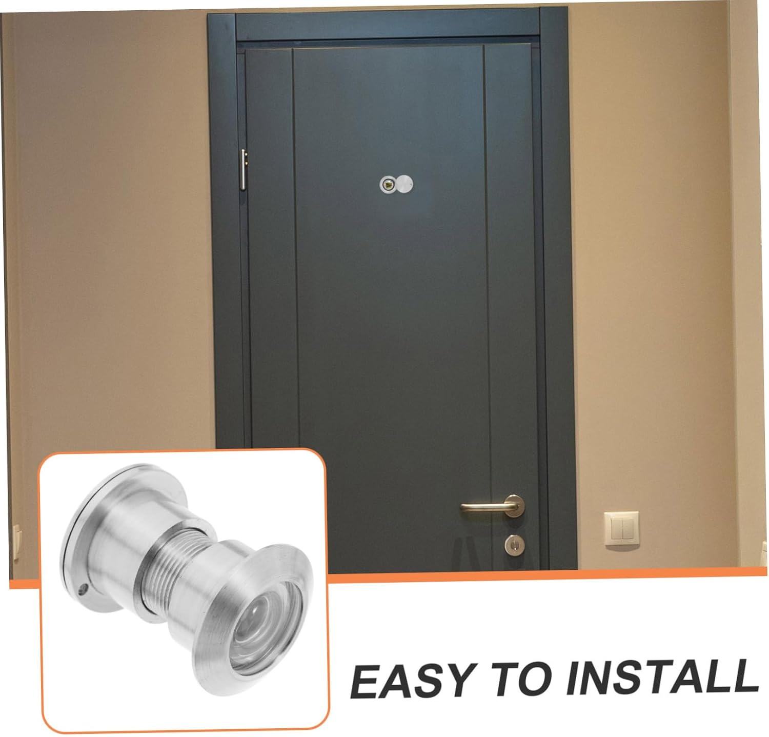 Wide Angle Brass Peephole Viewer for Thick Doors Durable Antitamper with Lens Protection Cover High Definition Optics for Home and Office Security