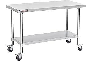 DuraSteel Mobile Prep Kitchen: The Ultimate Stainless Steel Workbench for Culinary Excellence