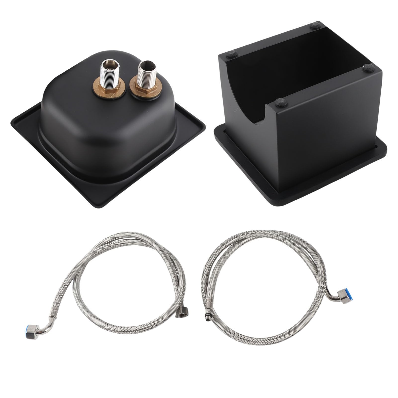 Generic Enjuagador de Jarra de Acero Inoxidable, sin Apertura, Fregadero de Cocina, Lavadora Automática de Vasos de Vidrio para Bar, Cafetería, Restaurante (Pequeña)