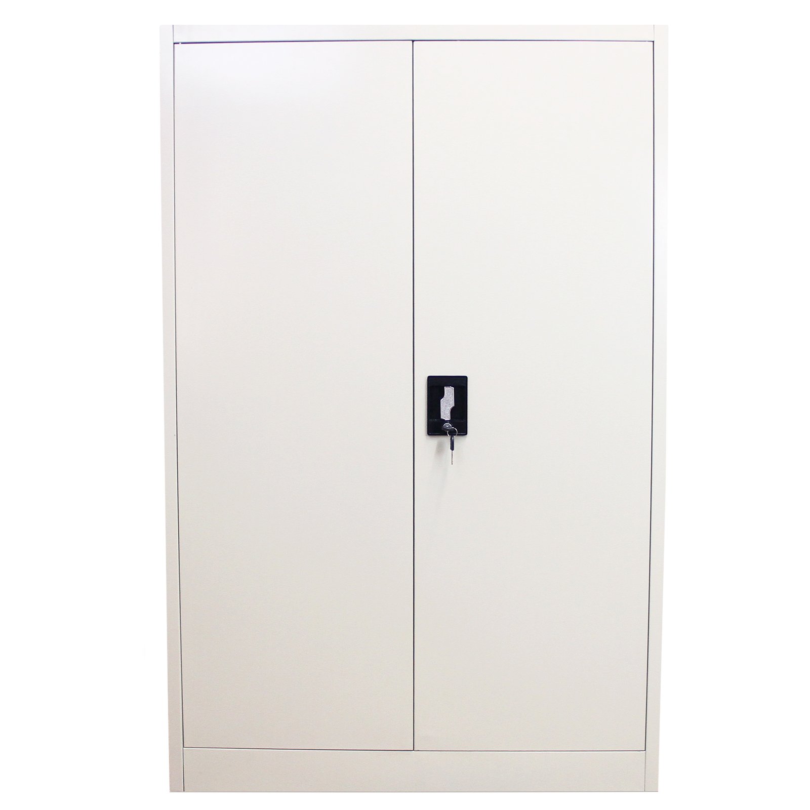 Monster Shop Filing Cabinet Metal Upright Cupboard Office Lockable File Vertical Unit Document Store Stationary Shelves Steel 2 Doors | FREE File Organiser