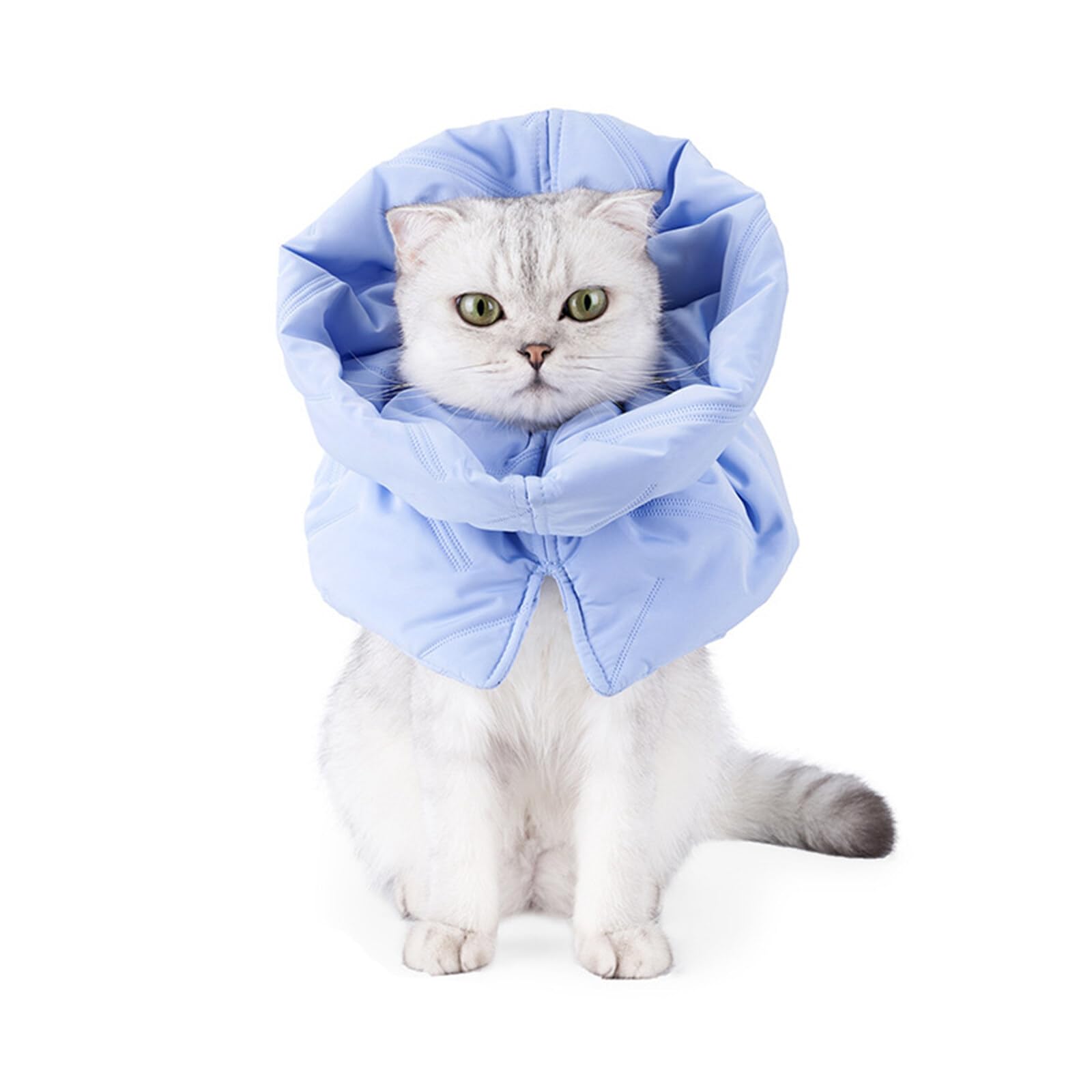 YuehuamAdjustable Cat Recovery Collar Soft Cat Cone Collar for After Surgery Prevent Licking Biting Wound Healing Protective Cone for Cat and Puppy