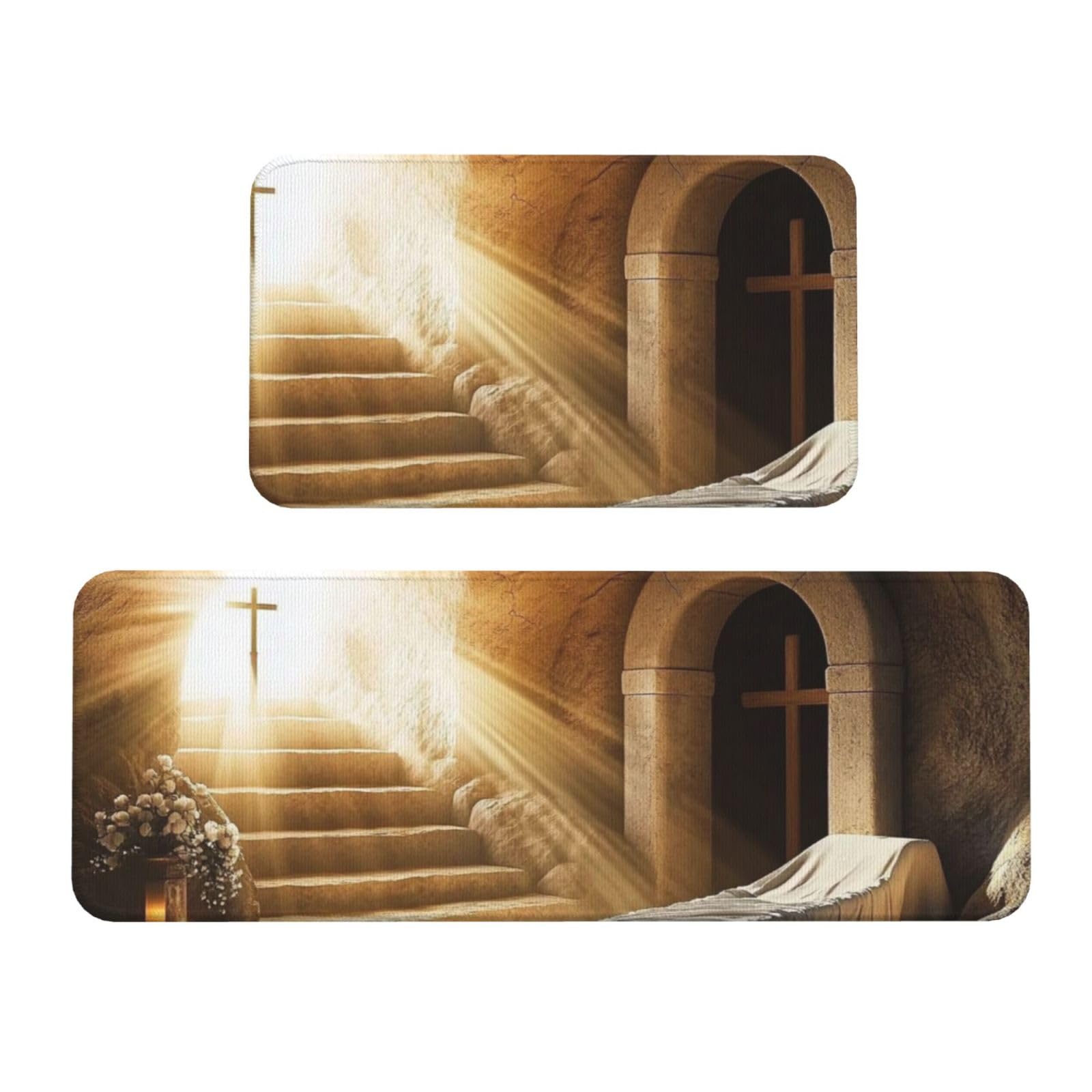 Alfombra de cocina acolchada y lavable con base antideslizante Tranquil Tomb