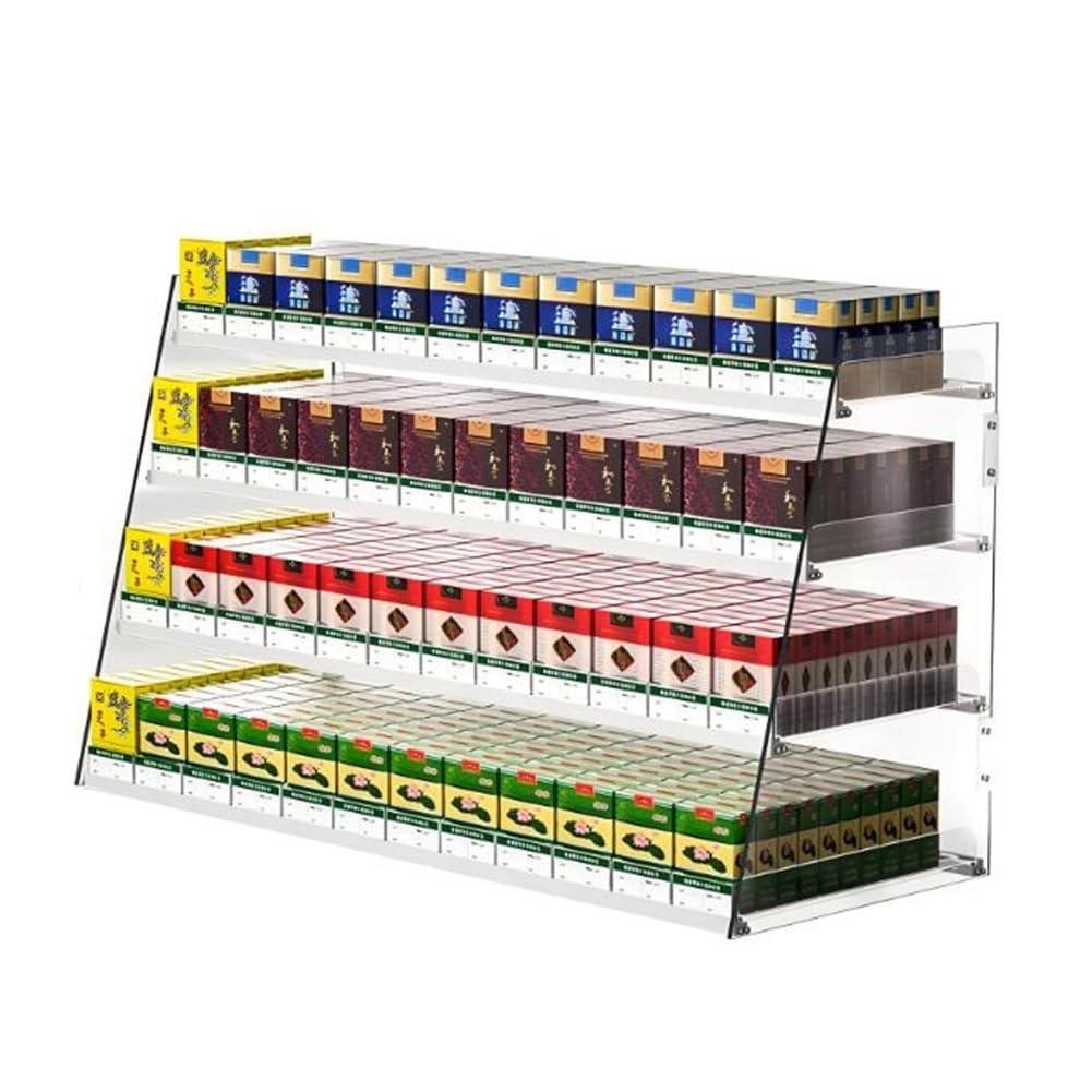 Amazon.com: Supermarket Cigarette Display Rack Acrylic Trapezoid Cigarette  Display Case, Automatic Pusher Cigarettes Rack, Wall/Countertop Cigarettes  Display Rack, for Retail Store Shop Dealers Checkout Counter(6 : Health &  Household