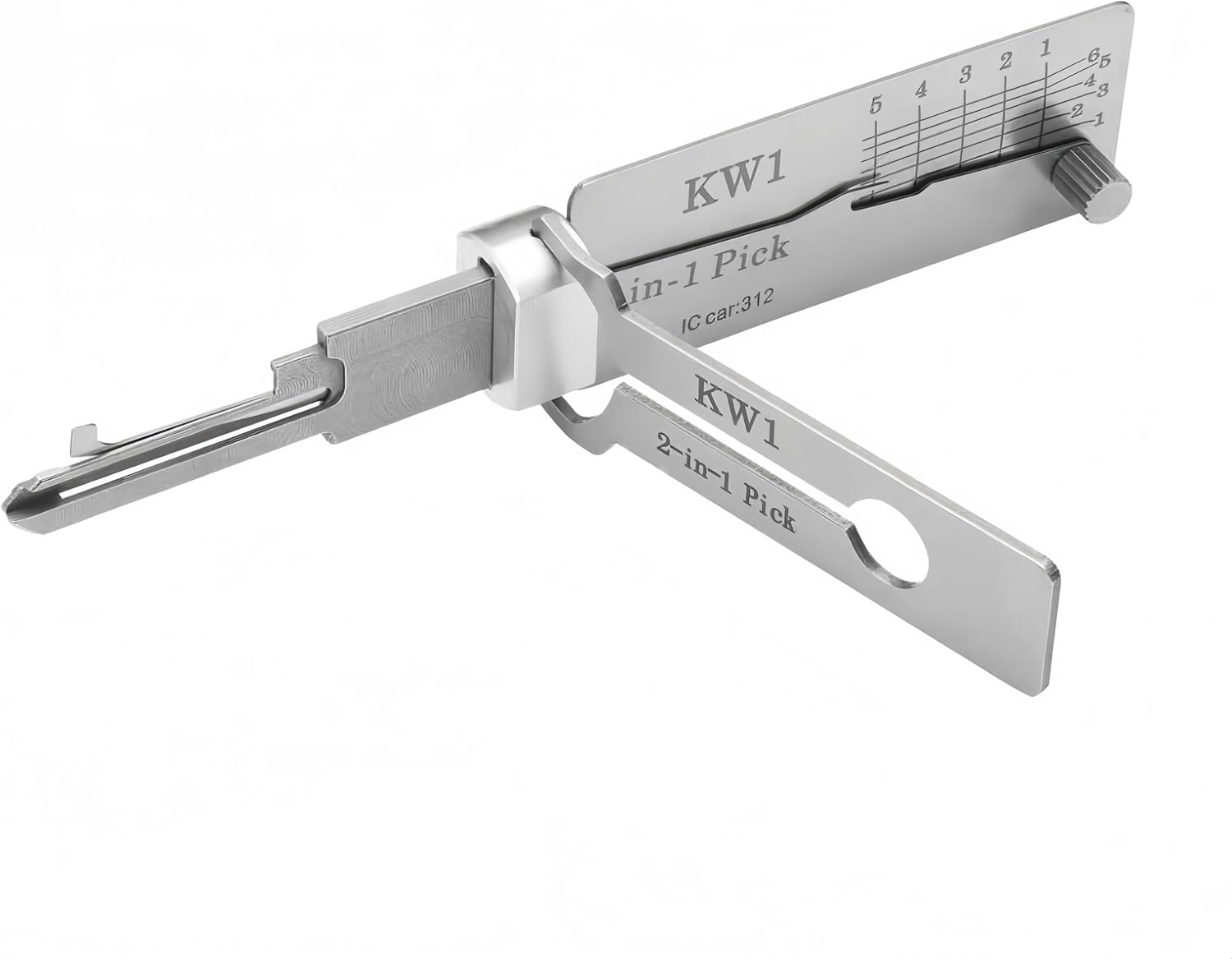 2‑In‑1 Stainless Key Gauge Tool, Hook and Pick Set, Waterproof Measuring Tools for KW1 (KW1)